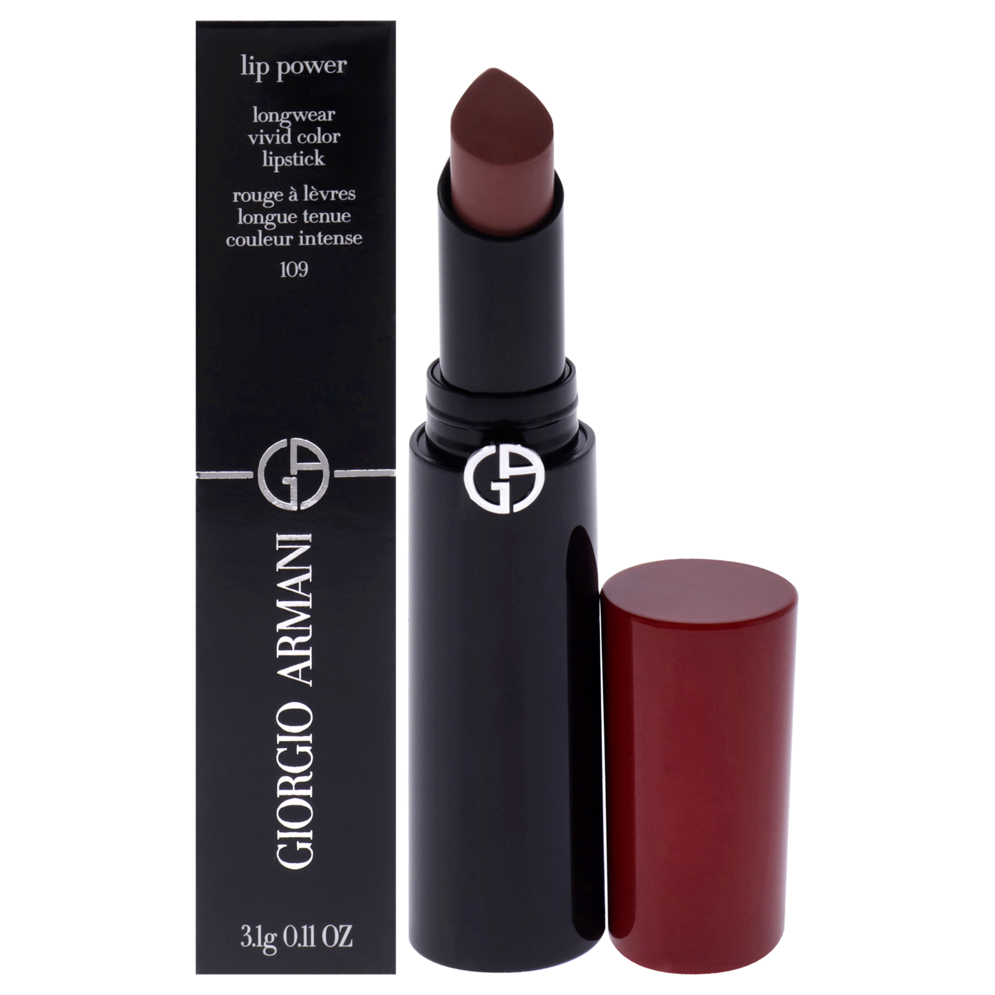 Lápiz Labial Giorgio Armani Lip Power Longwear Vivid Color 109 - Venta Internacional.