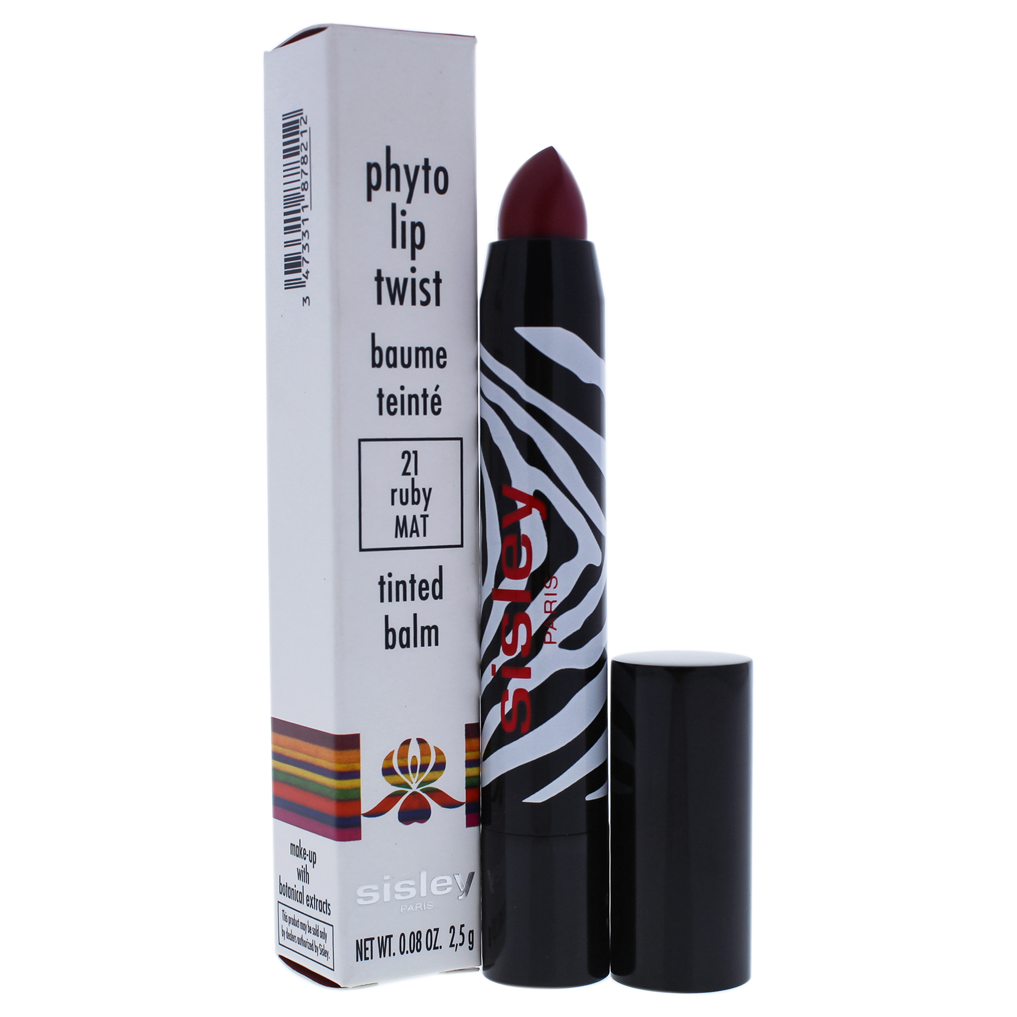 Lápiz Labial Sisley Phyto Lip Twist 21 Ruby Mat Para Mujer, 2,5 Ml - Venta Internacional.