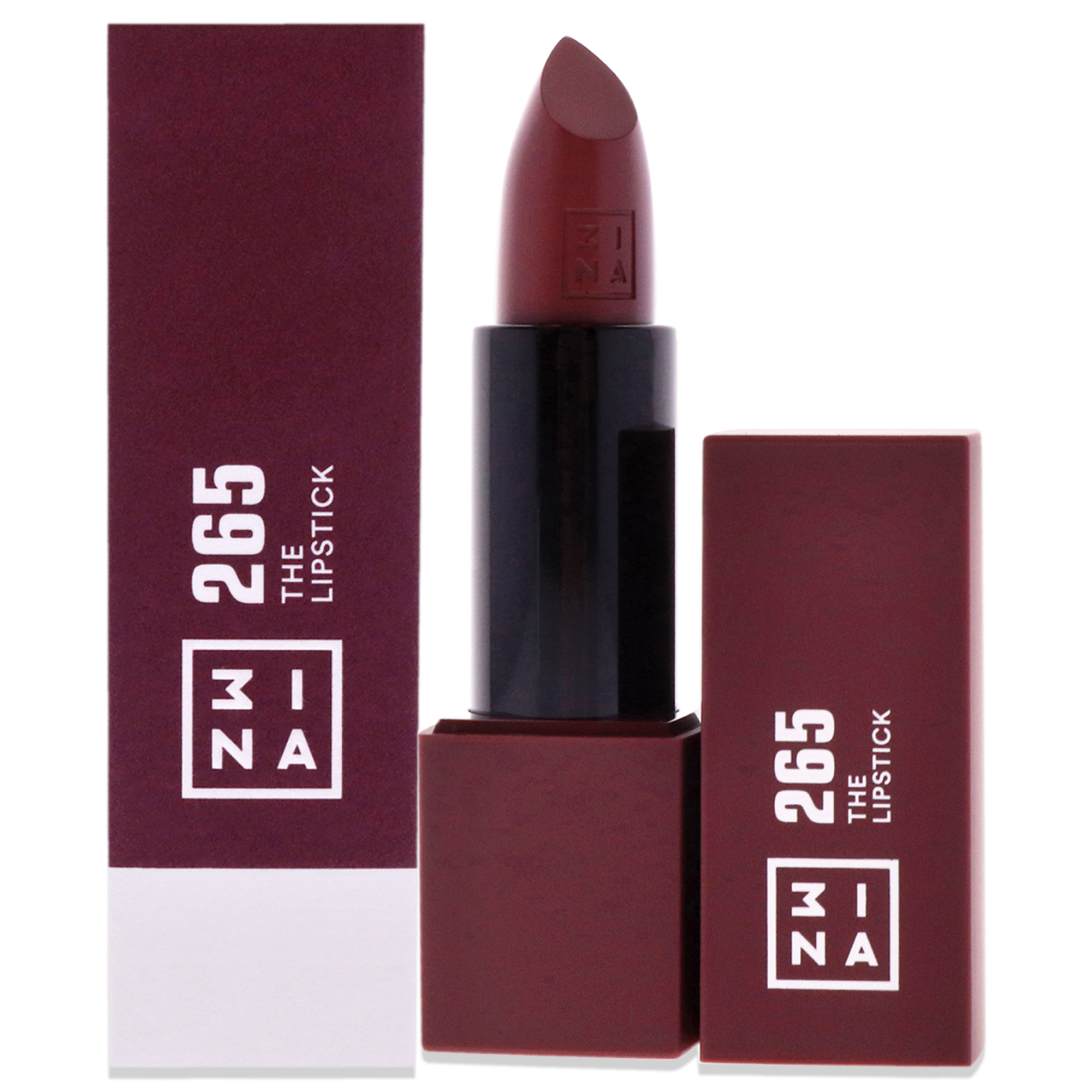 Lápiz Labial 3ina 265 Marrón Violáceo Acabado Mate Y Brillante - Venta Internacional