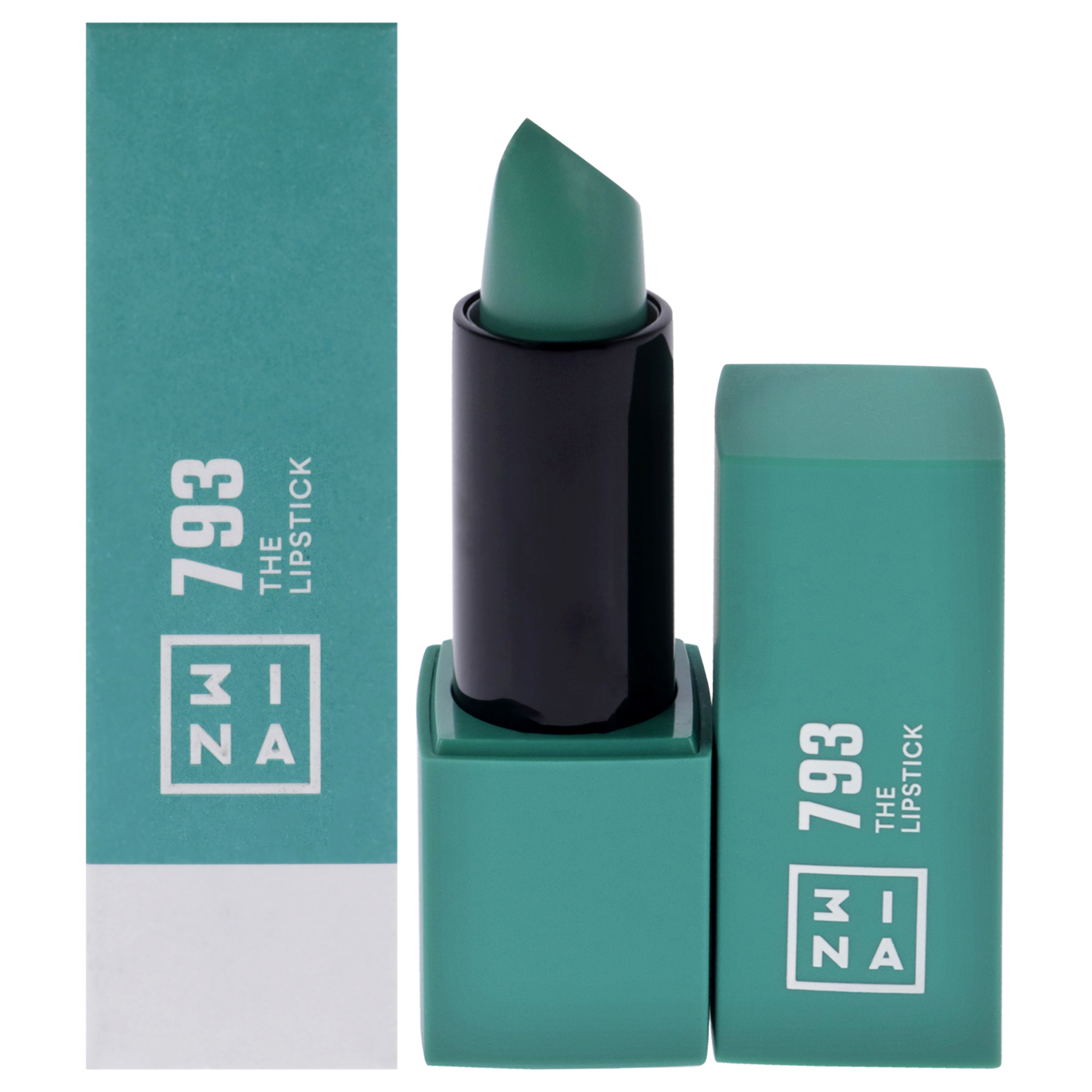 Lápiz Labial 3ina 793 Verde Turquesa Con Acabado Mate Y Brillante - Venta Internacional.