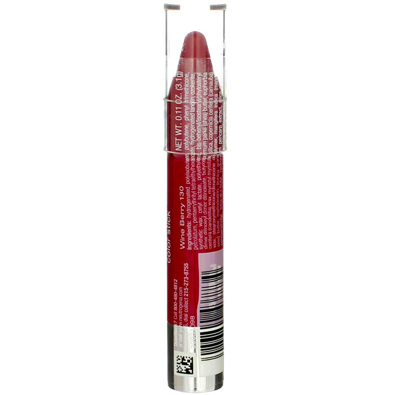 Foto 7 pulgar | Lápiz Labial Neutrogena Moisturesmooth Color Stick 130 Wine Berry - Venta Internacional.