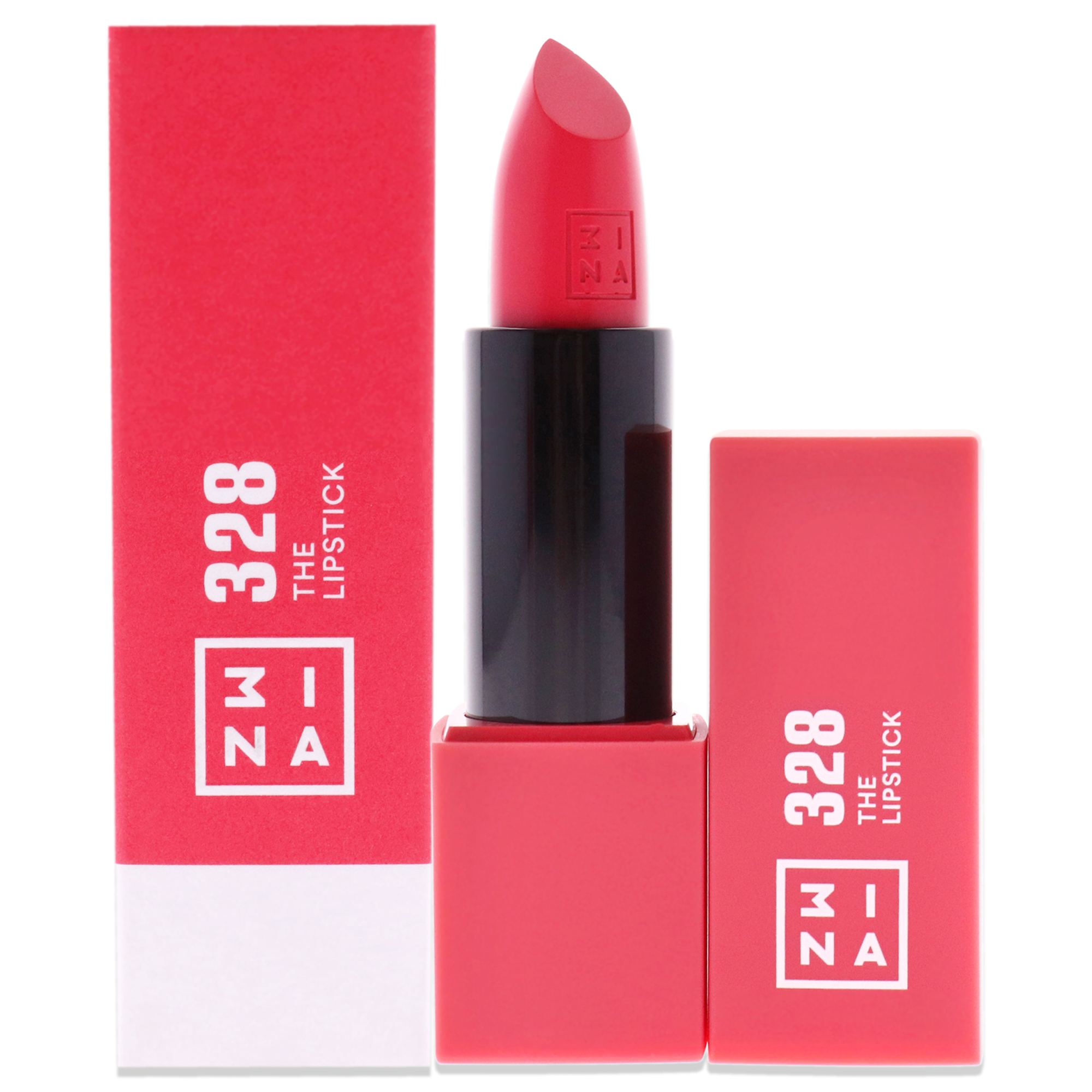 Lápiz Labial 3ina 328, Acabado Mate Y Brillante, 4,7 Ml, Color Fucsia, High Cove - Venta Internacional.