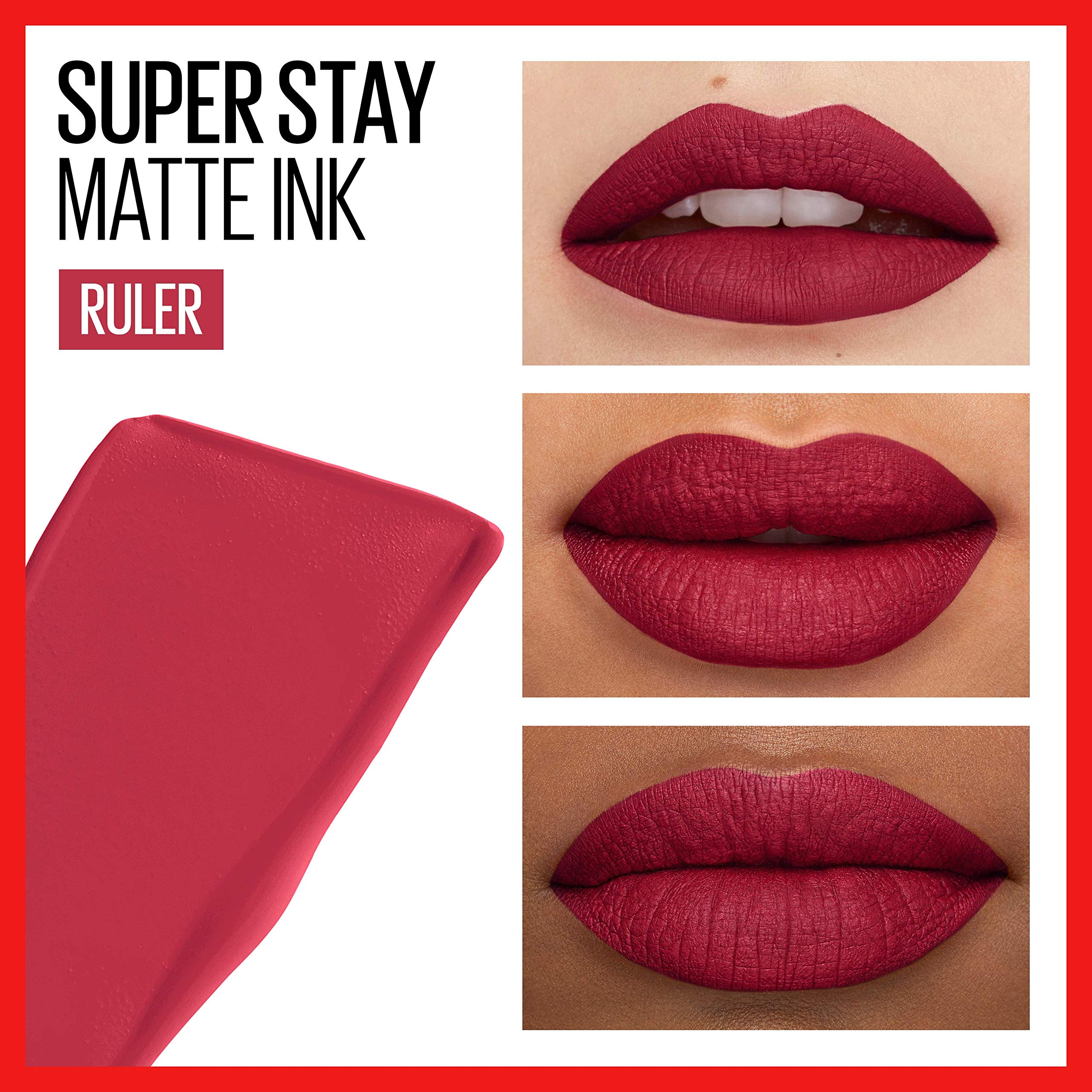 Foto 3 pulgar | Lápiz Labial Líquido Maybelline Super Stay Matte Ink Ruler 16h - Venta Internacional.