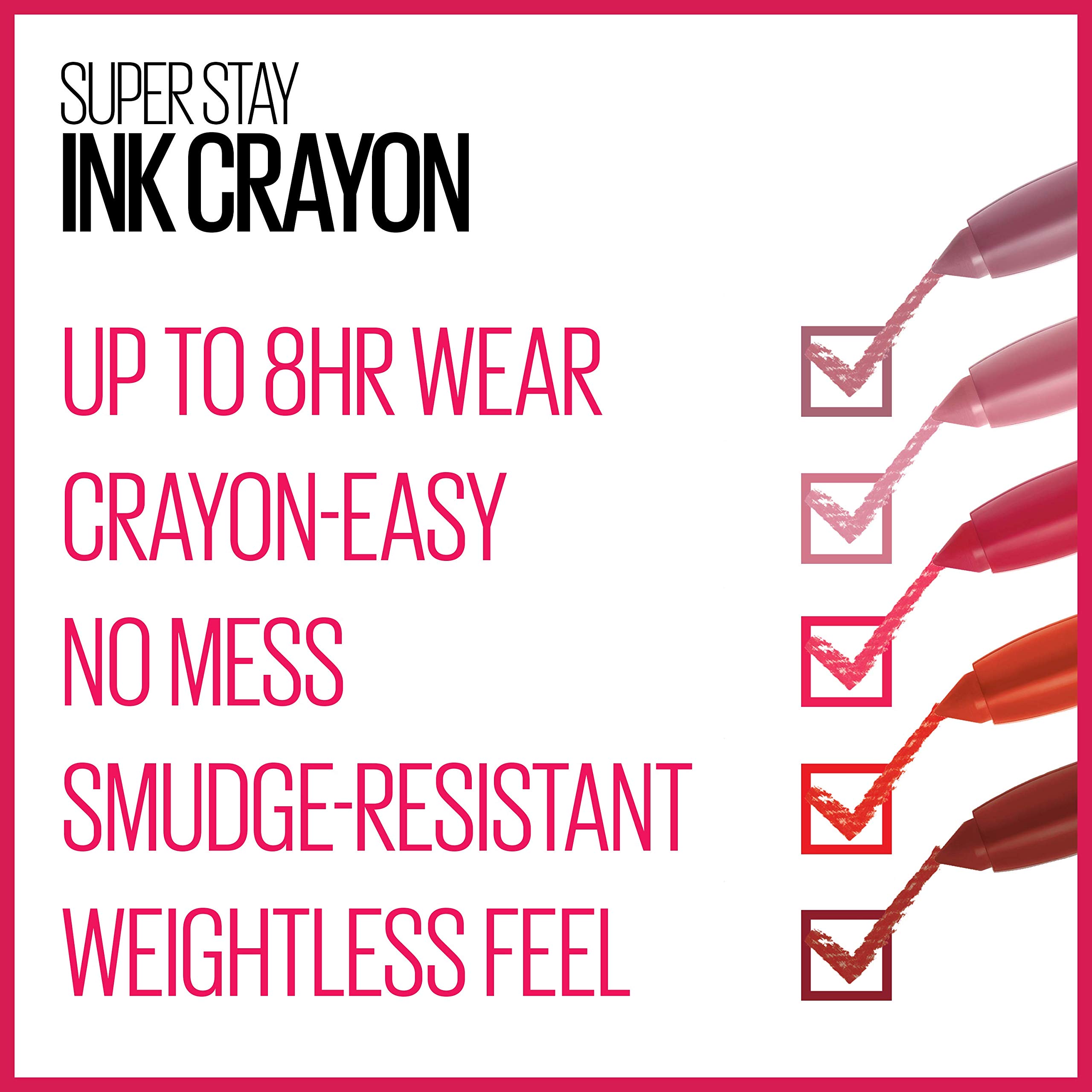 Foto 7 | Lápiz Labial Maybelline Super Stay Ink Crayon Seek Adventure - Venta Internacional.