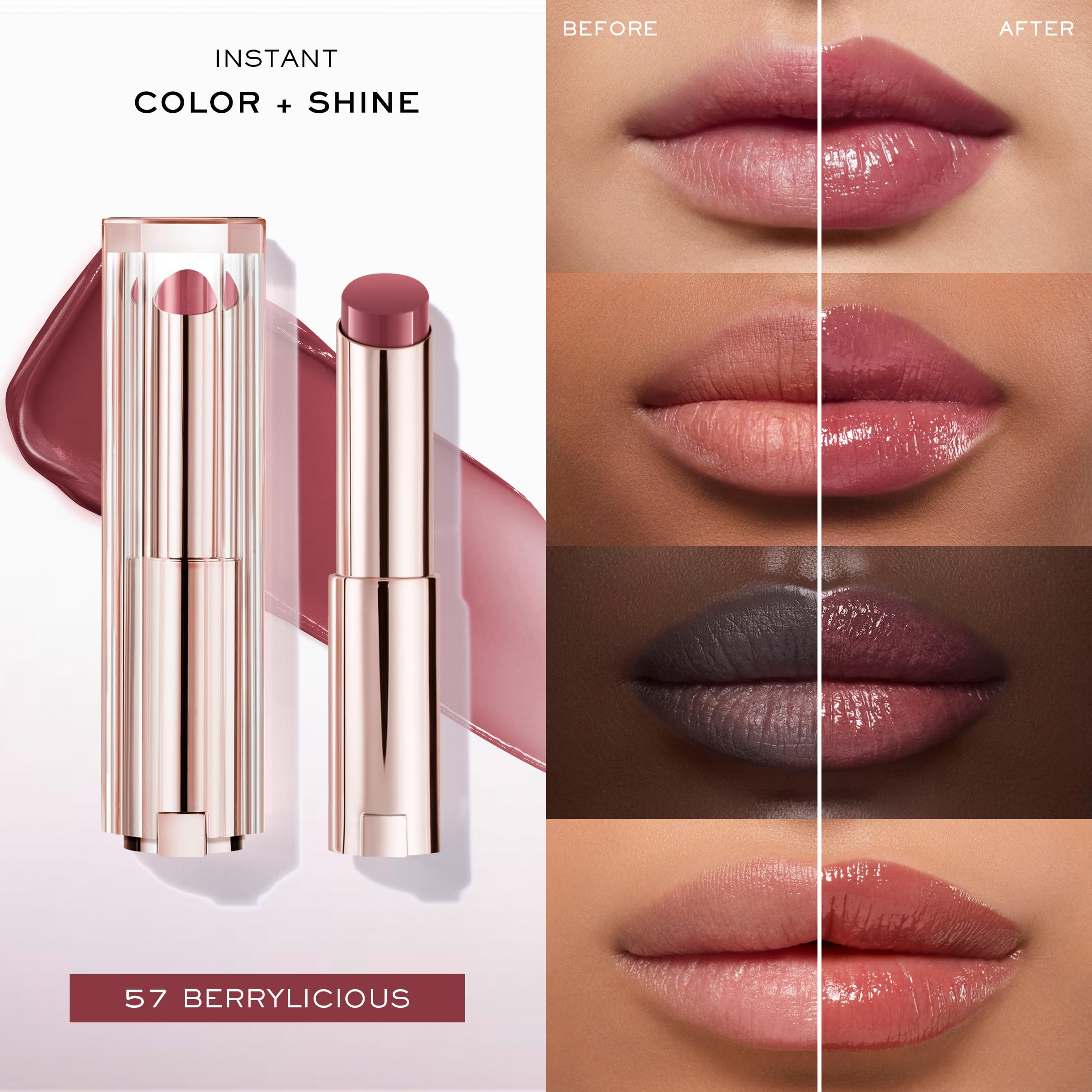 Foto 3 | Bálsamo Labial Lancôme Lip Idôle Squalane 12 Butterglow 57 Berrylicious - Venta Internacional