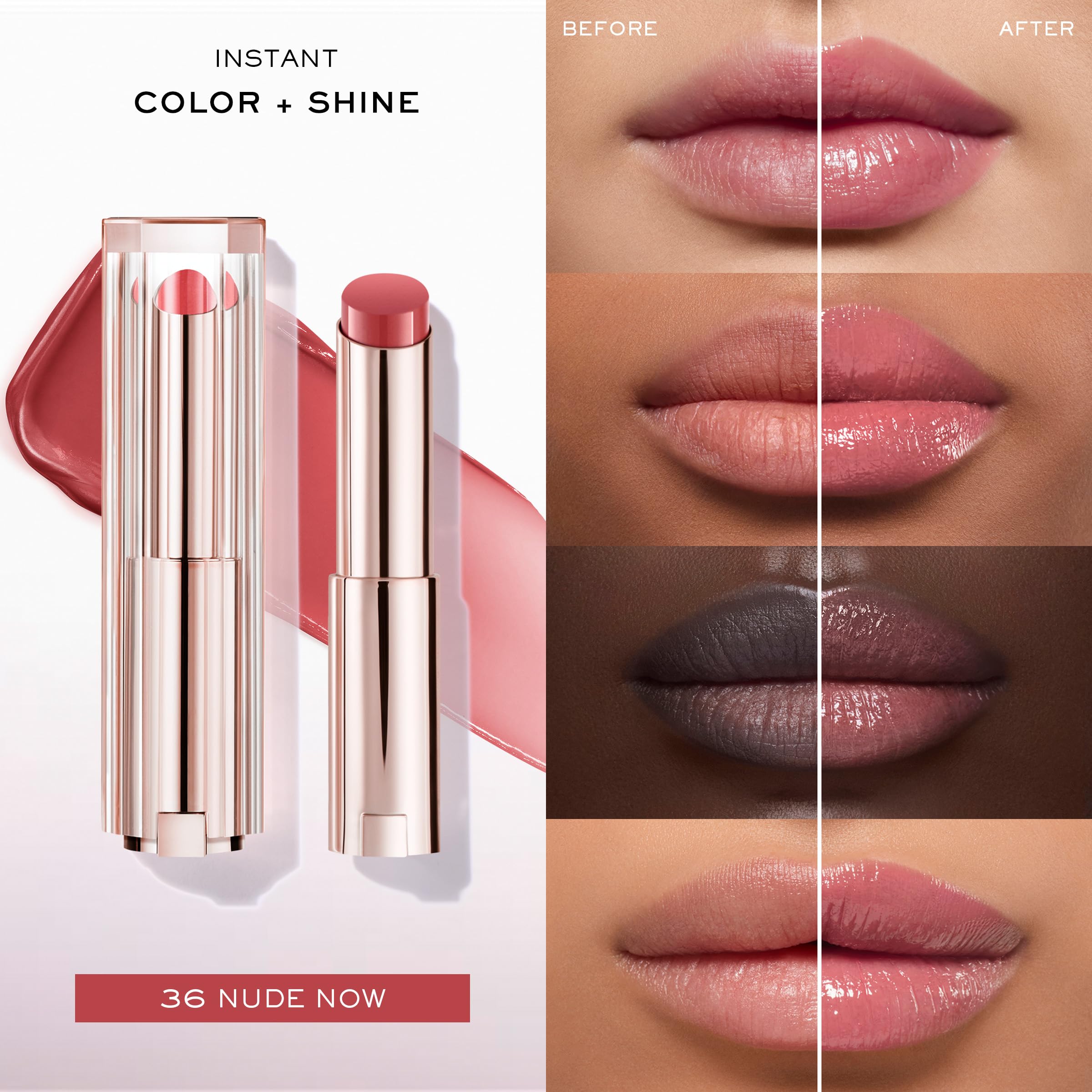 Foto 4 pulgar | Bálsamo Labial Lancôme Lip Idôle Squalane 12 Butterglow 36 Nude Now - Venta Internacional.