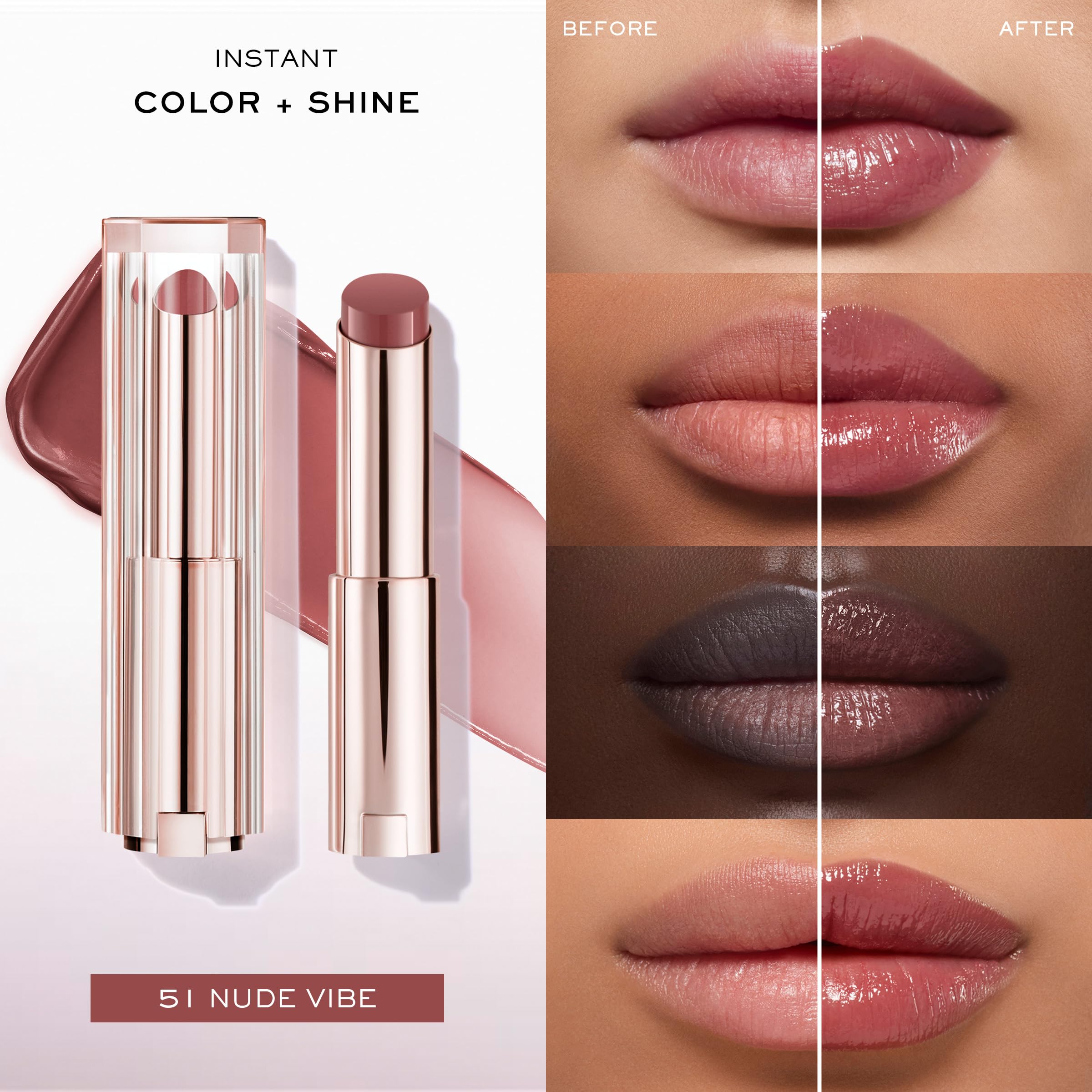 Foto 4 pulgar | Bálsamo Labial Lancôme Lip Idôle Squalane 12 Butterglow 51 Nude Vibe - Venta Internacional.