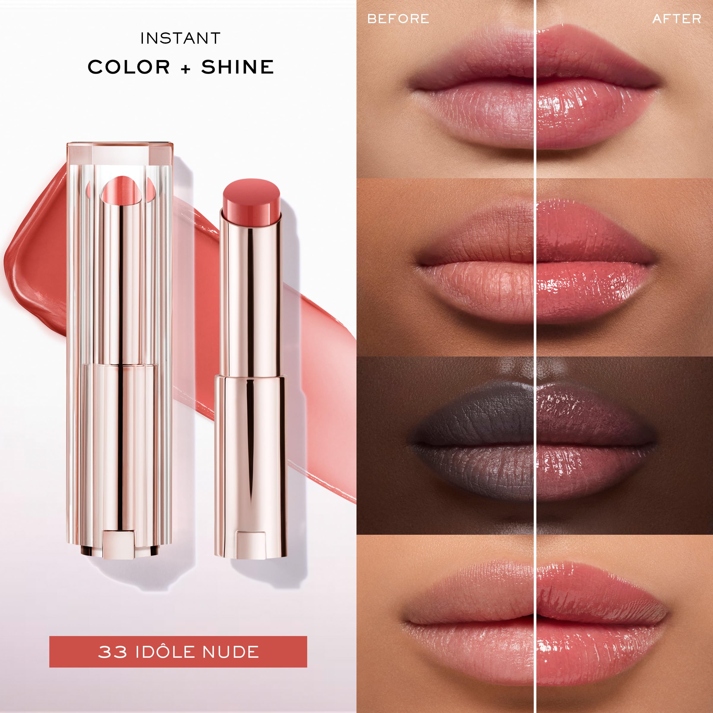 Foto 4 pulgar | Bálsamo Labial Lancôme Lip Idôle Squalane 12 Butterglow 33 Idole Nude - Venta Internacional.