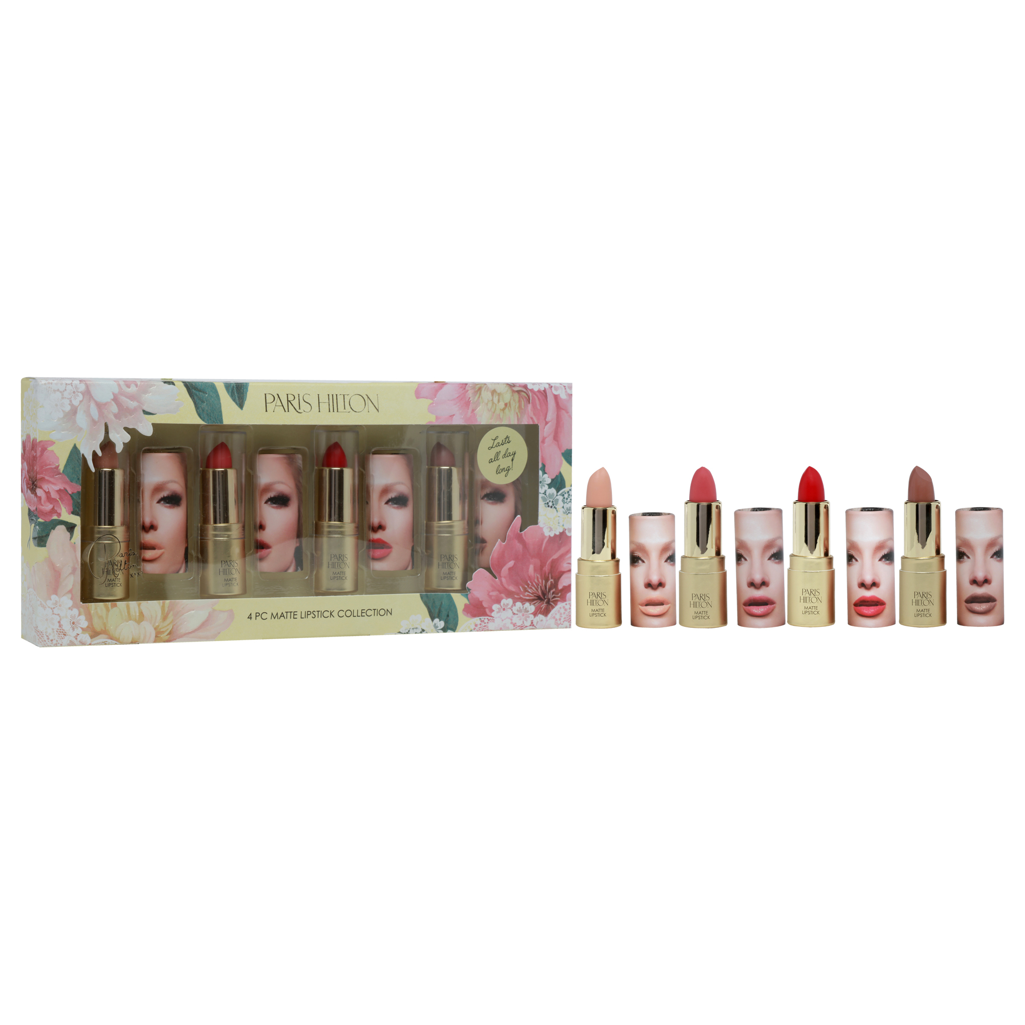 Foto 4 pulgar | Set De 4 Unidades De Pintalabios Paris Hilton Cosmetics Matte Collection - Venta Internacional.