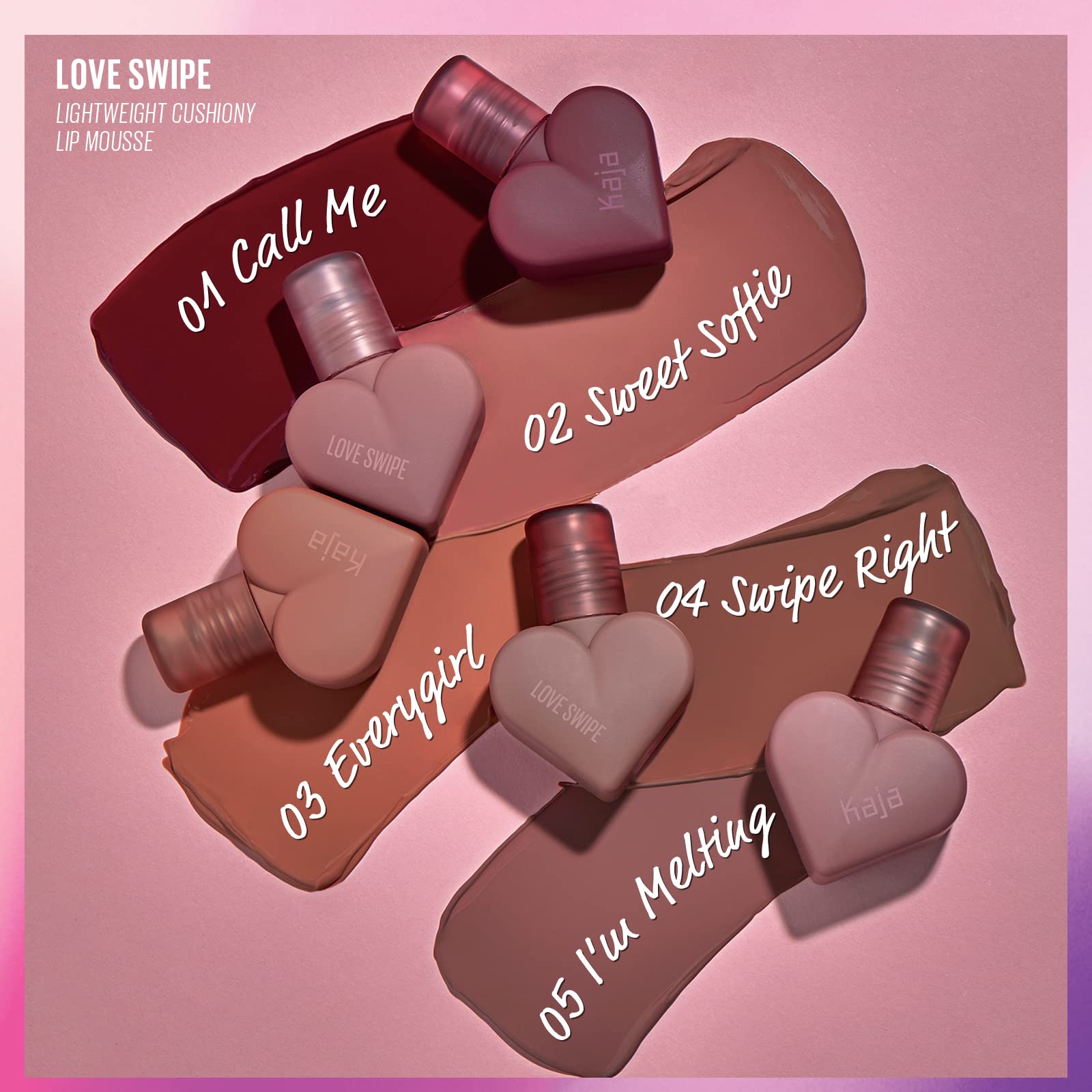 Foto 5 | Mousse Para Labios Kaja Love Swipe 01 Call Me Con Aceite De Frambuesa 6,5 G - Venta Internacional.
