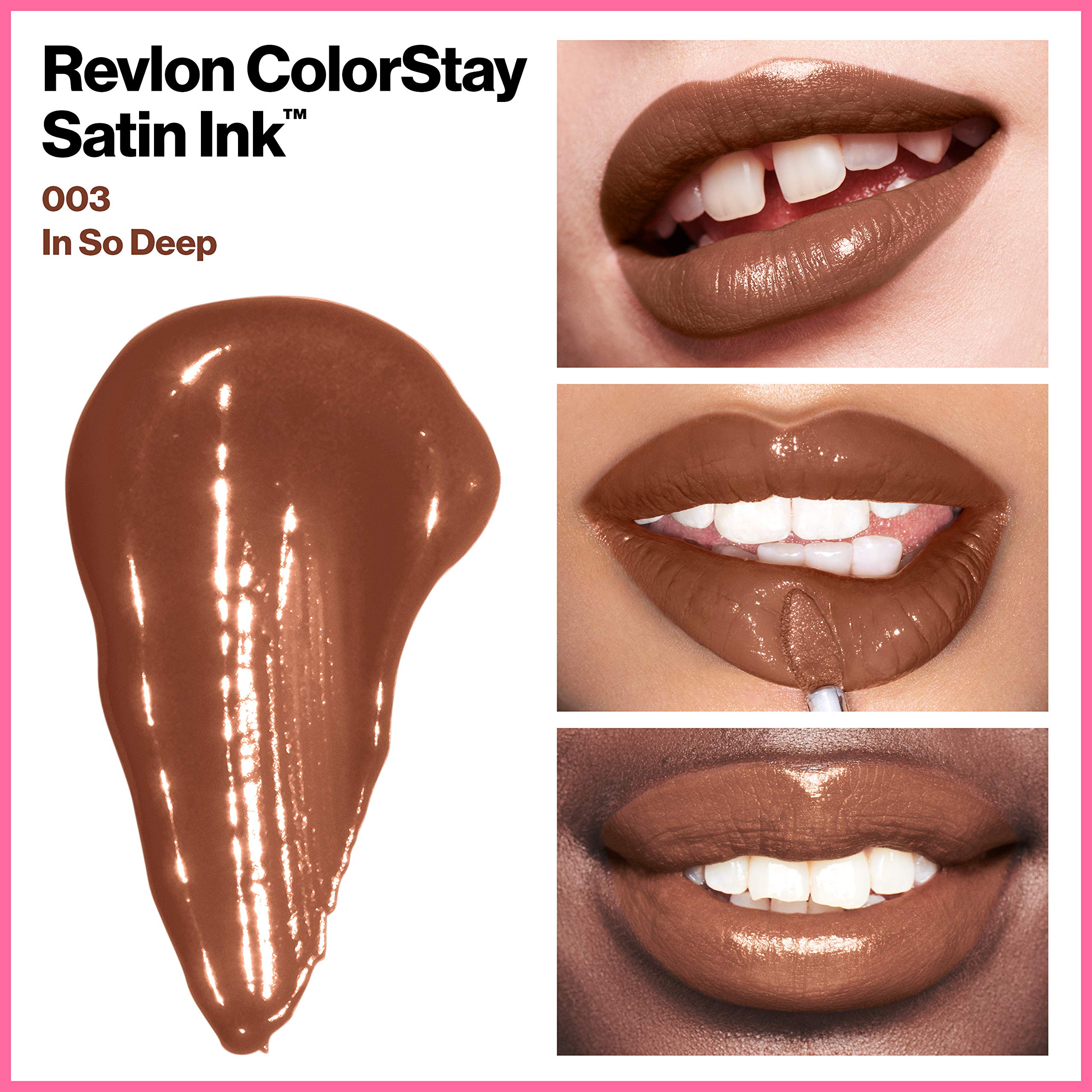 Foto 6 pulgar | Lápiz Labial Líquido Revlon Colorstay Satin Ink 003 In So Deep - Venta Internacional.