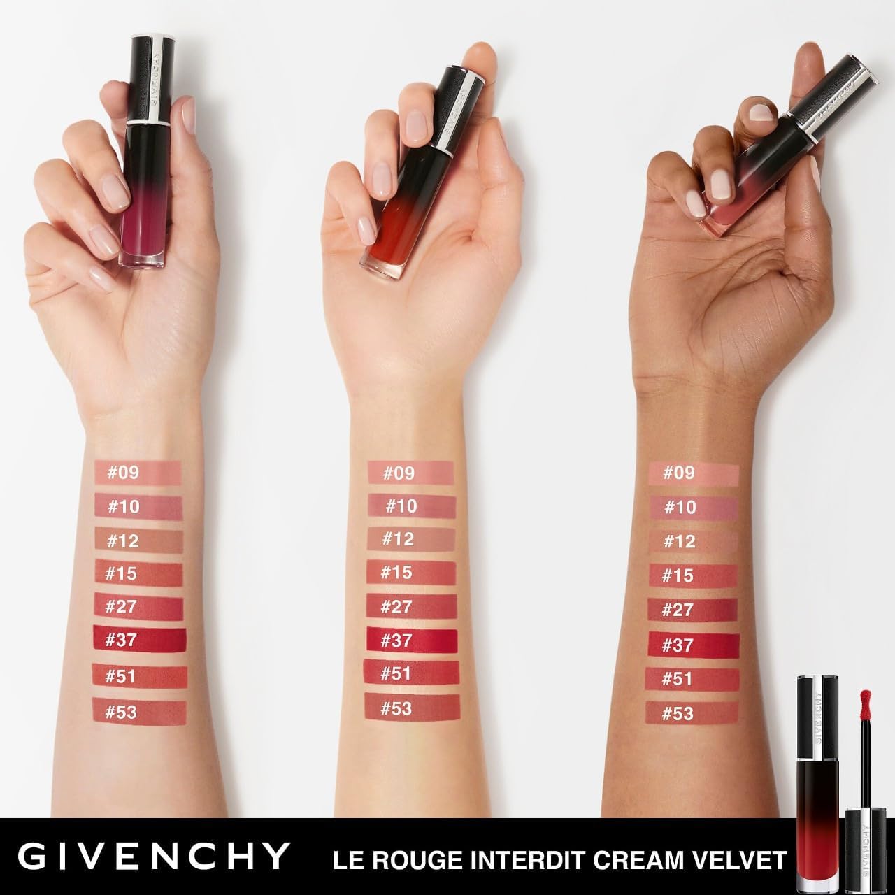 Foto 3 | Labial Givenchy Le Rouge Interdit Cream Velvet N10 Beige-Venta Internacional