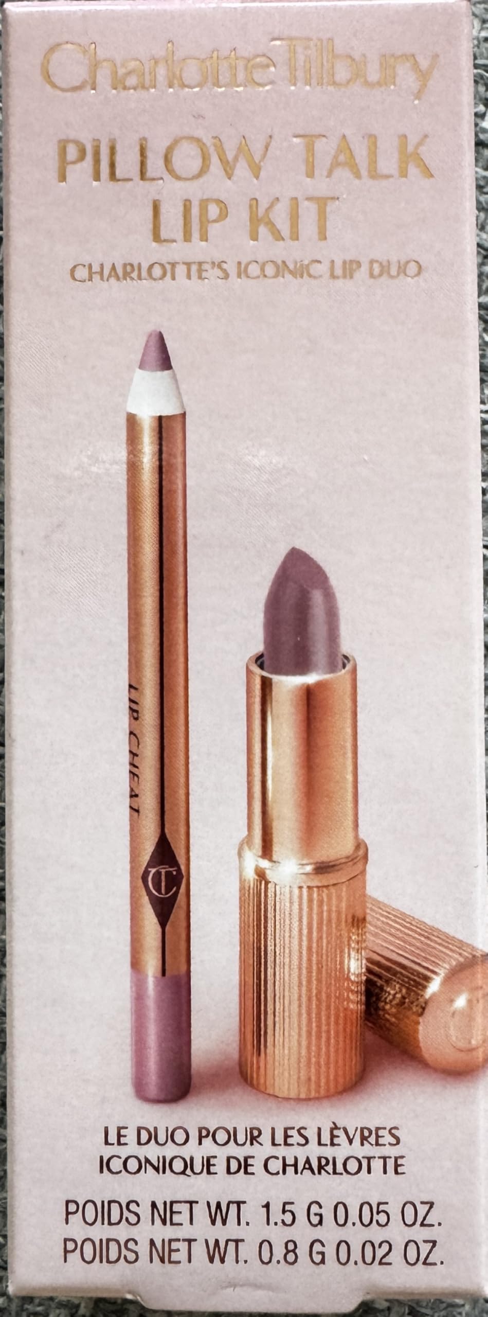 Foto 2 pulgar | Kit De Regalo De Lápiz Labial Y Delineador Charlotte Tilbury Pillow Talk Fair - Venta Internacional.