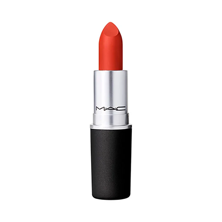 Lápiz Labial Powder Kiss Mac Cosmetics Devoted To Chili Color Naranja