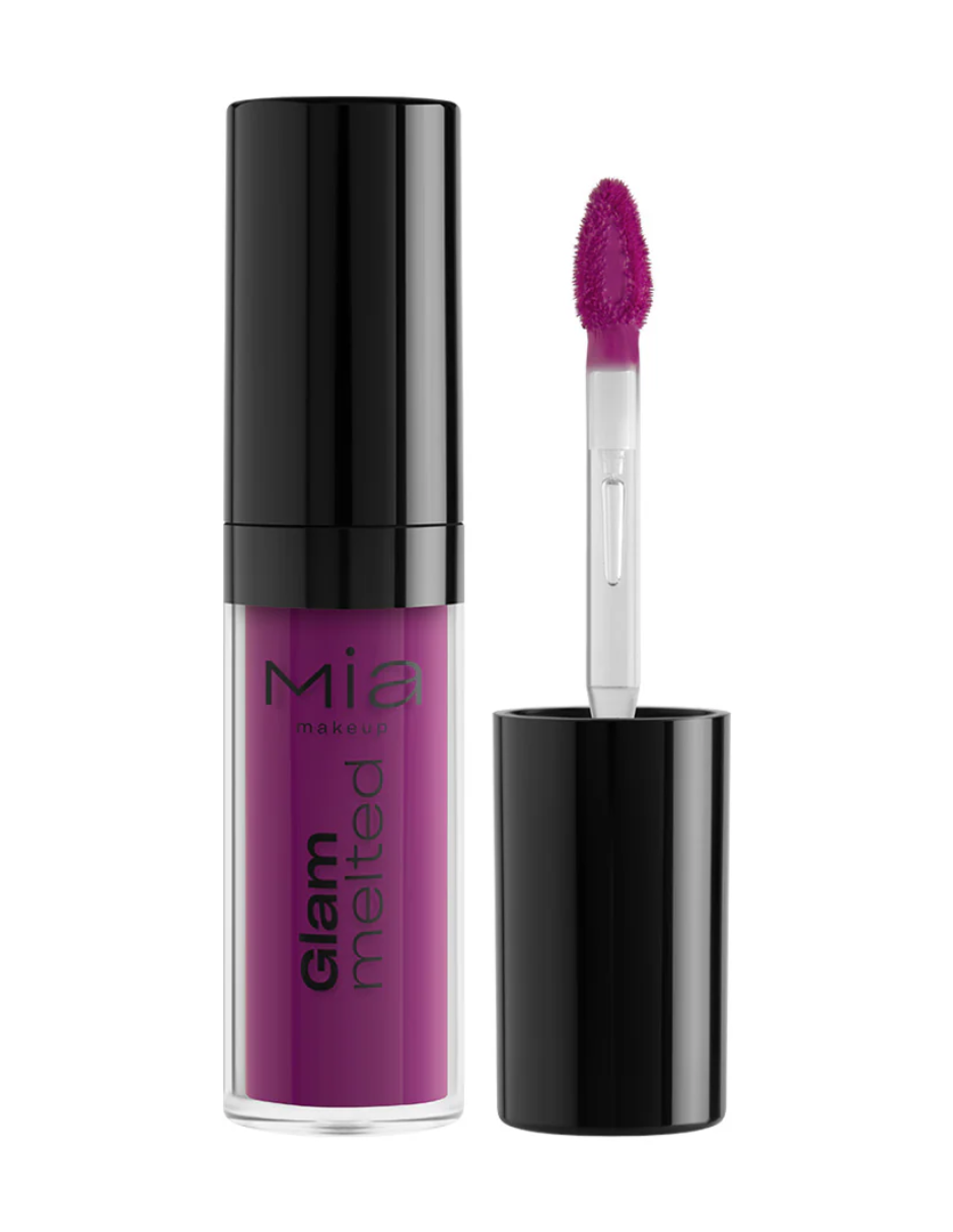 Foto 3 pulgar | Labial Liquido Mia Cosmetics Glam Melted Acabado Mate 21 Purple Mind