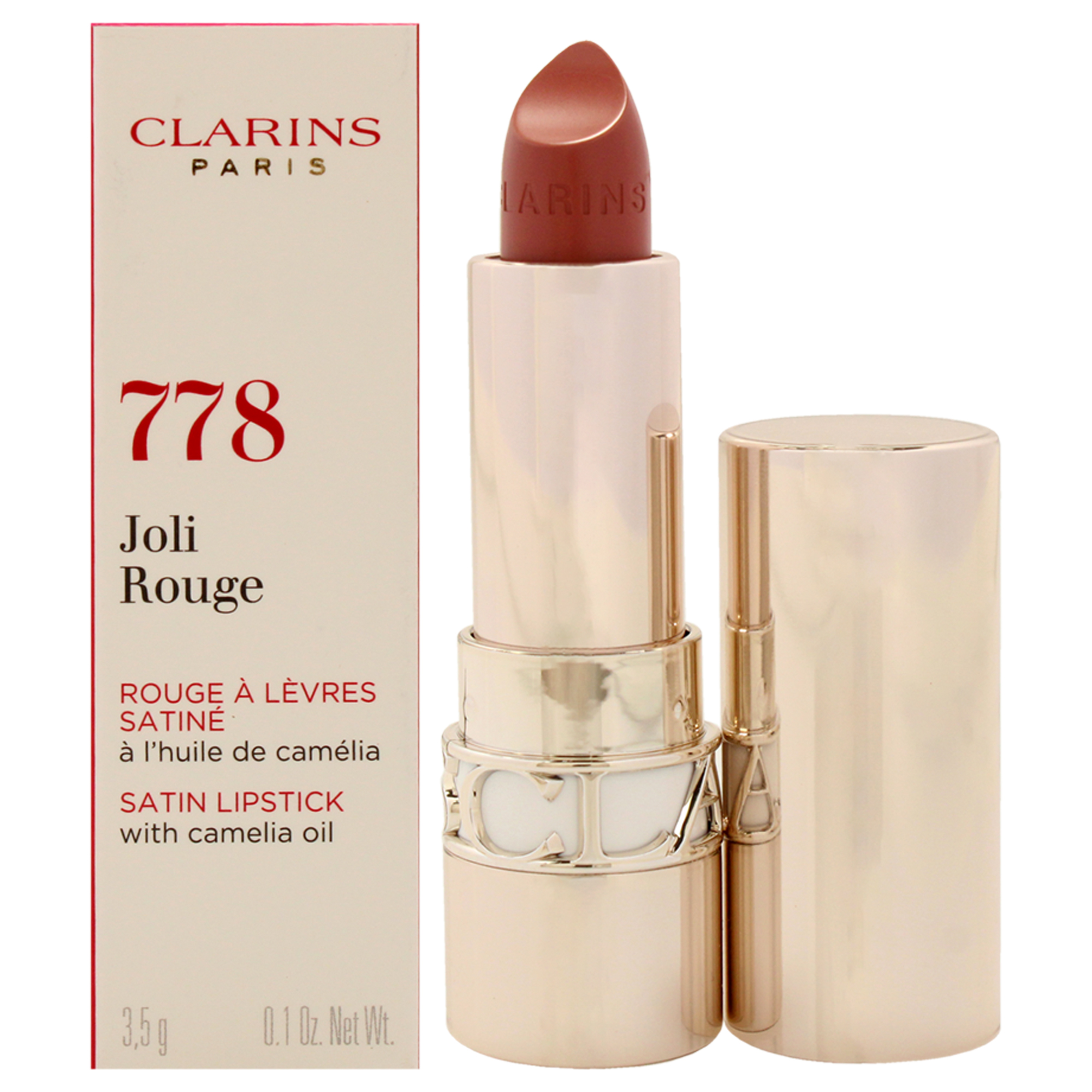Foto 2 pulgar | Lápiz Labial Clarins Joli Rouge Satin 778 Pecan Nude 3 Ml Para Mujer - Venta Internacional.