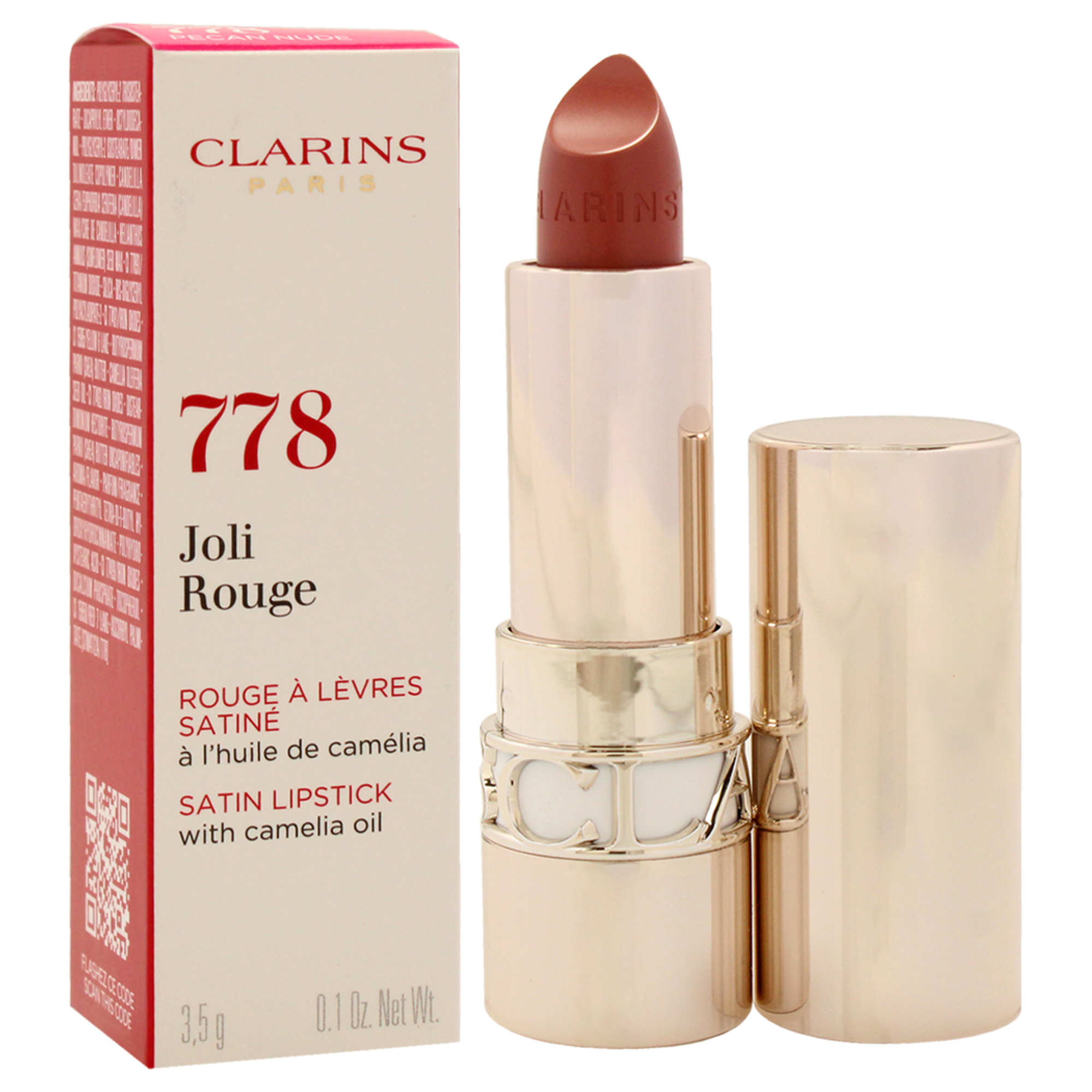 Foto 4 pulgar | Lápiz Labial Clarins Joli Rouge Satin 778 Pecan Nude 3 Ml Para Mujer - Venta Internacional.