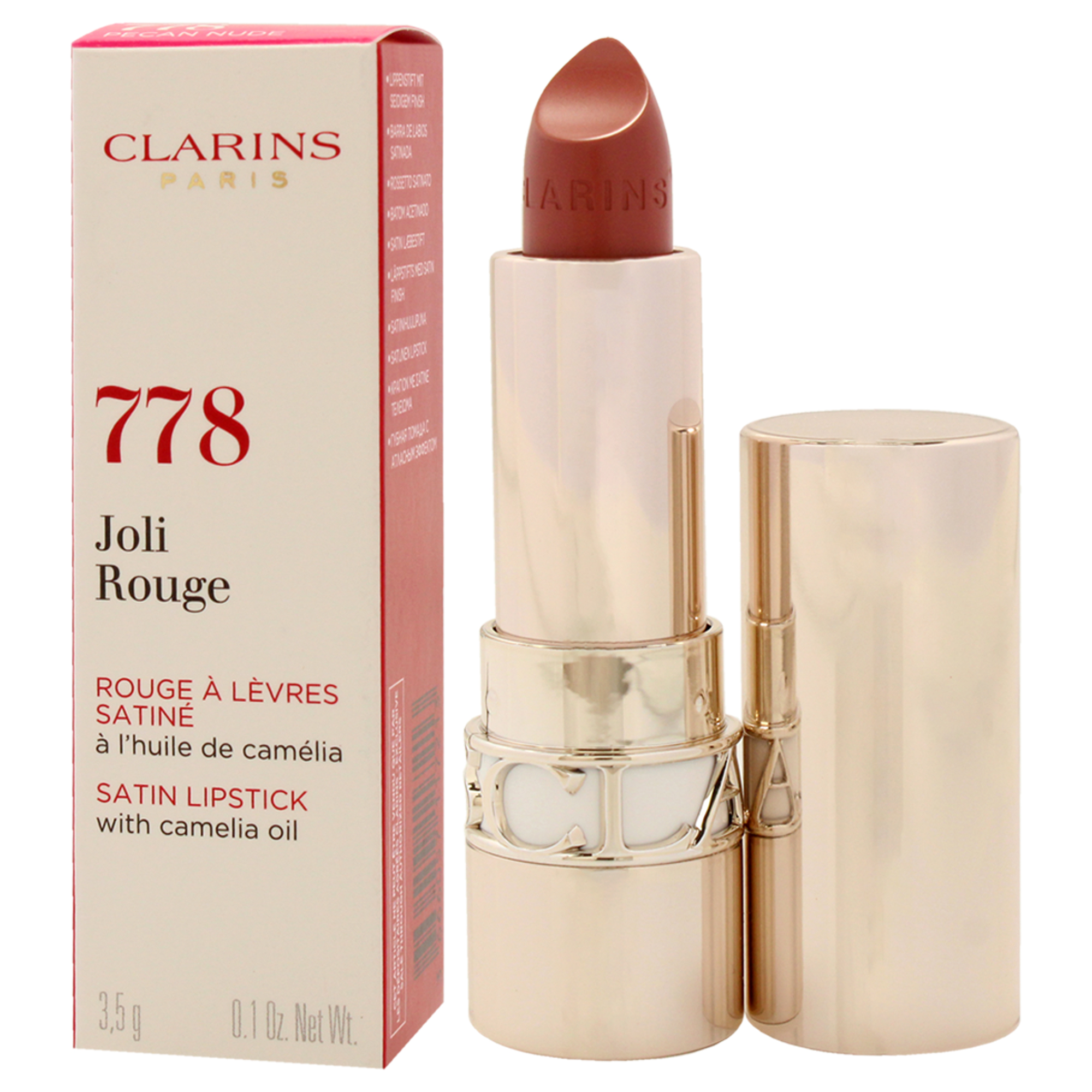 Foto 5 pulgar | Lápiz Labial Clarins Joli Rouge Satin 778 Pecan Nude 3 Ml Para Mujer - Venta Internacional.