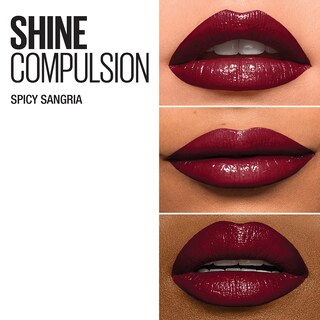 Foto 7 | Lápiz Labial Maybelline Color Sensational Shine Spicy Sangria, 3 Ml - Venta Internacional.