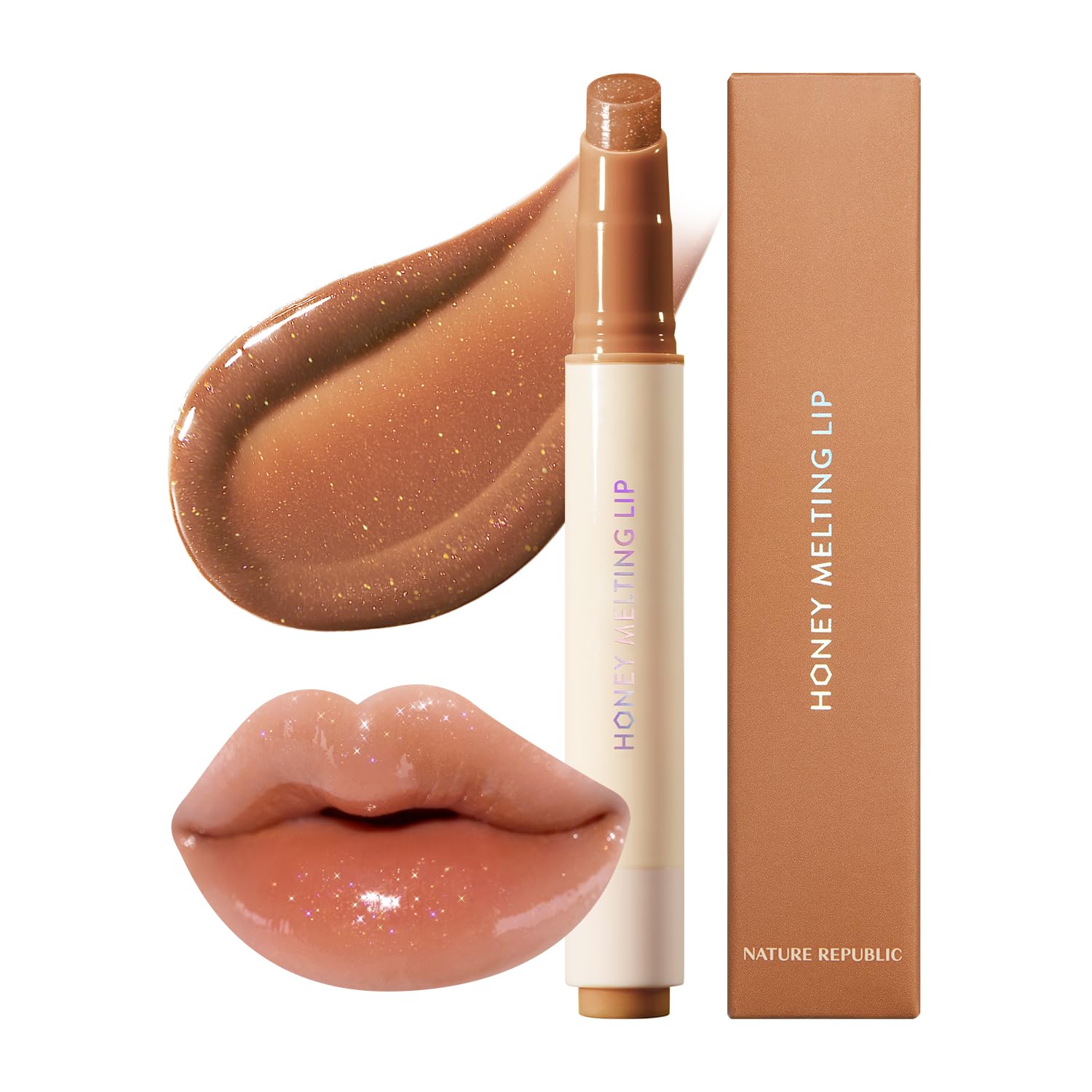 Foto 2 pulgar | Lápiz Labial Nature Republic Honey Melting 13-14 Glitter Maple - Venta Internacional.