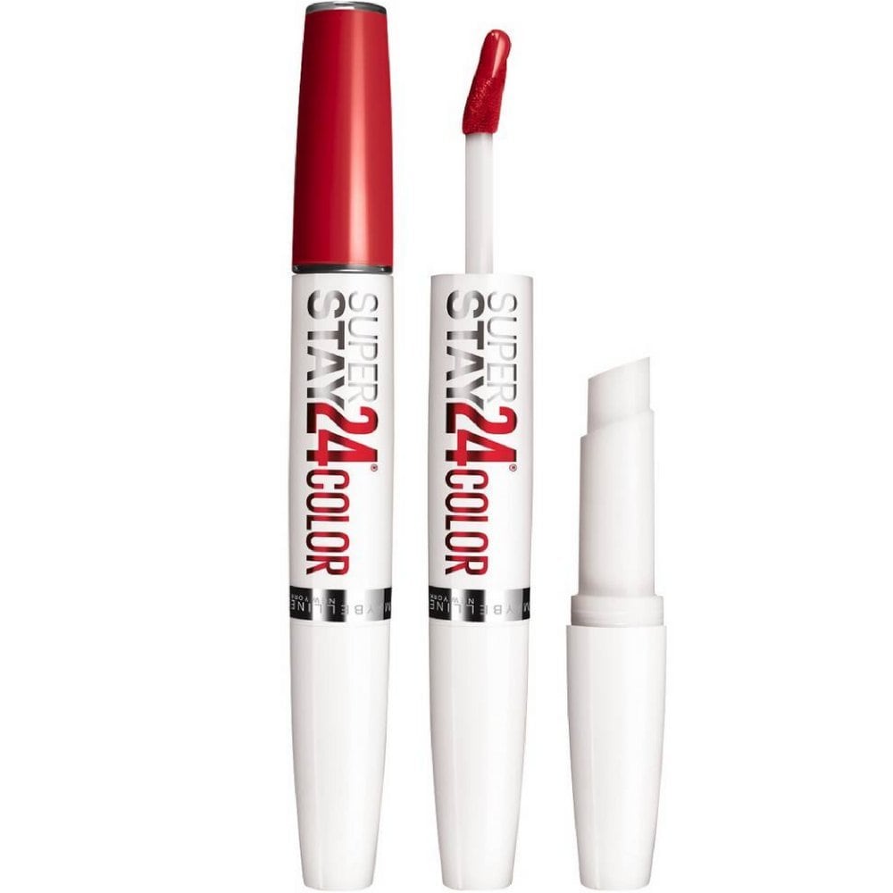 Lápiz Labial Líquido Maybelline Super Stay 24 All Day Cherry Red - Venta Internacional. $481