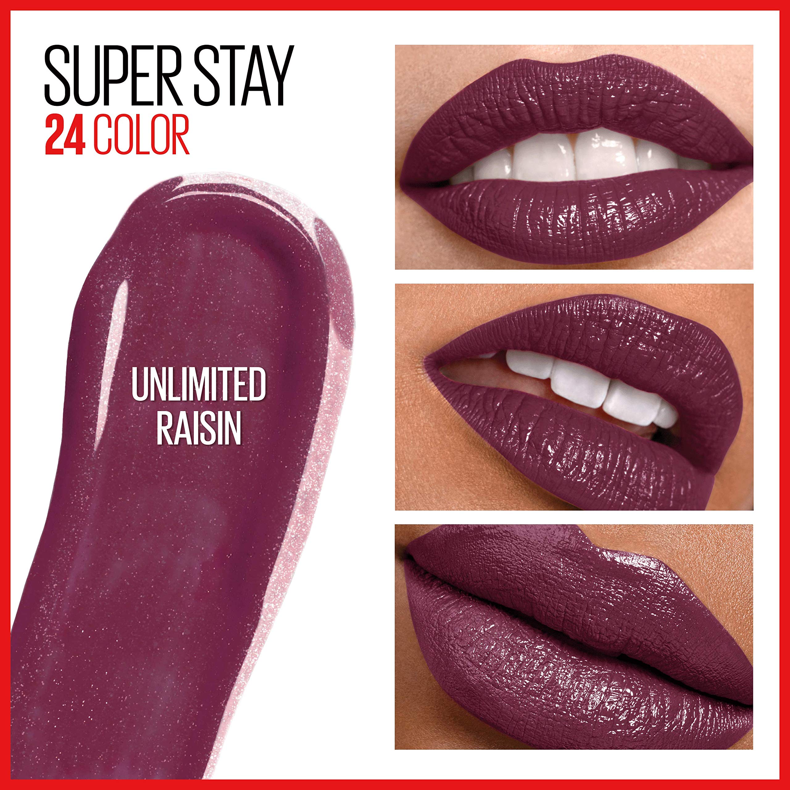Foto 4 pulgar | Lápiz Labial Líquido Maybelline Super Stay 24 Unlimited Raisin - Venta Internacional.