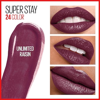Foto 3 | Lápiz Labial Líquido Maybelline Super Stay 24 Unlimited Raisin - Venta Internacional.