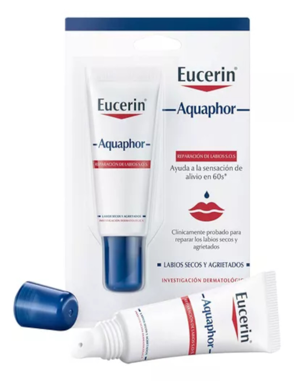 Foto 5 pulgar | Protector Labial Eucerin Reparador Aquaphor Sos 9.5g/10ml + Termo Güish De Regalo