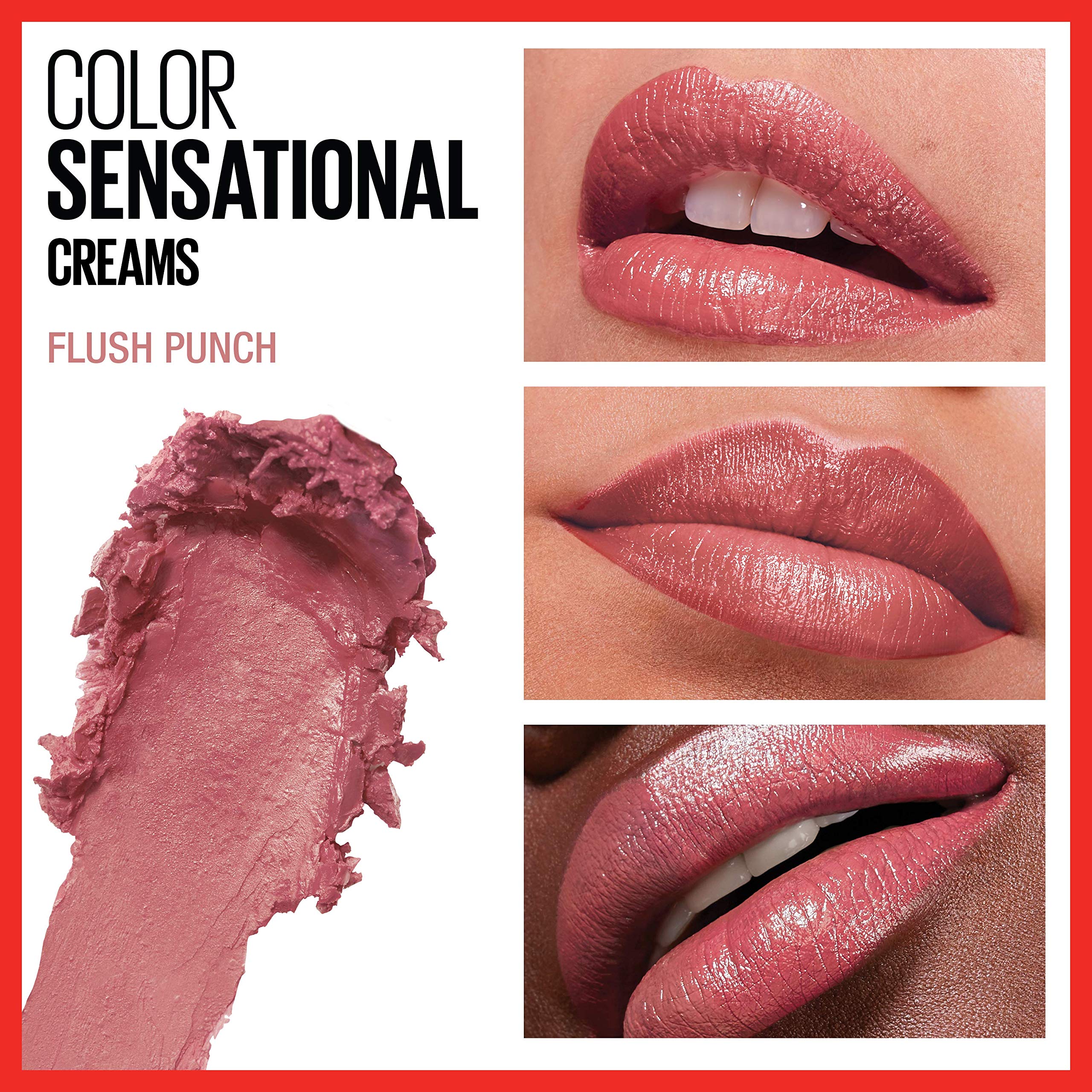 Foto 3 | Lápiz Labial Maybelline Color Sensational Flush Punch Nude Pink - Venta Internacional.