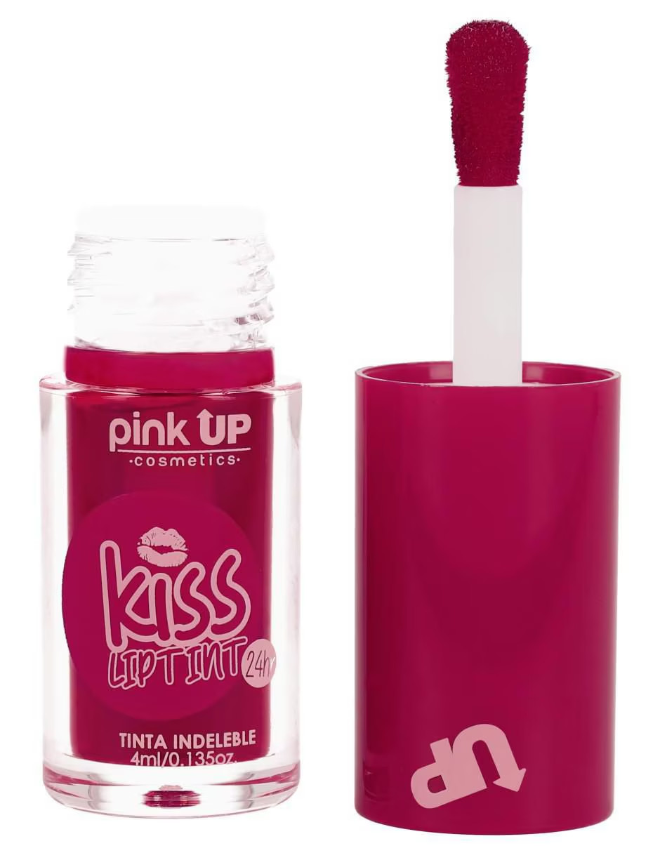 Foto 4 pulgar | Tinta Indeleble Para Labios Kiss Lip Tint Pink Up Color Pretty + Termo De Agua Güish