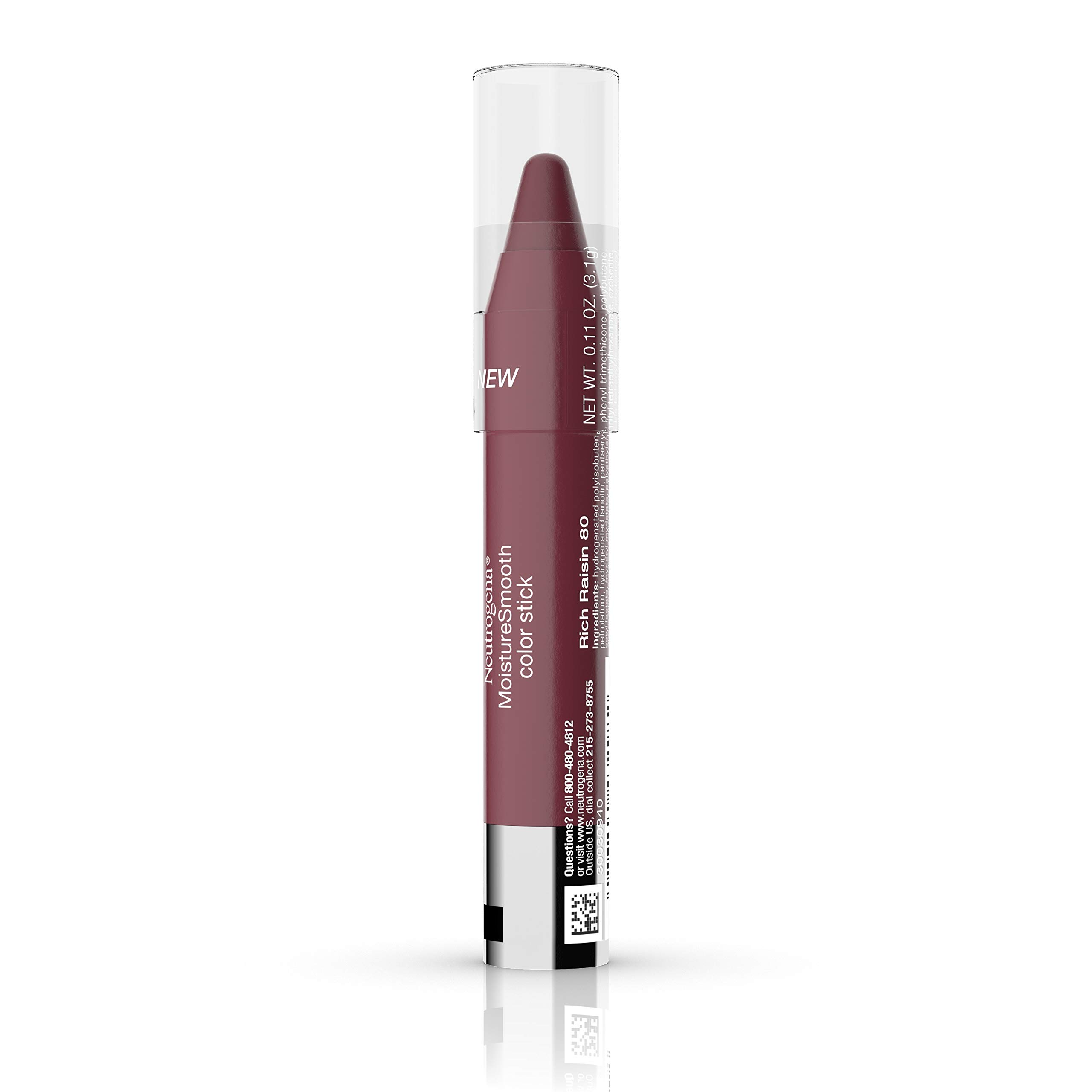 Foto 3 pulgar | Lápiz Labial Neutrogena Moisturesmooth Color Stick, 2,5 G, Rico En Pasas - Venta Internacional.