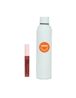 Foto 1 | Labial Líquido Nyx Lingerie Xxl Matte Color Warm Up + Termo De Agua De Regalo Güish