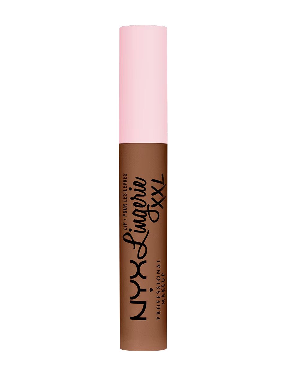 Foto 3 pulgar | Labial Líquido Nyx Lingerie Xxl Matte Color Hot Caramelo + Termo De Agua De Regalo Güish