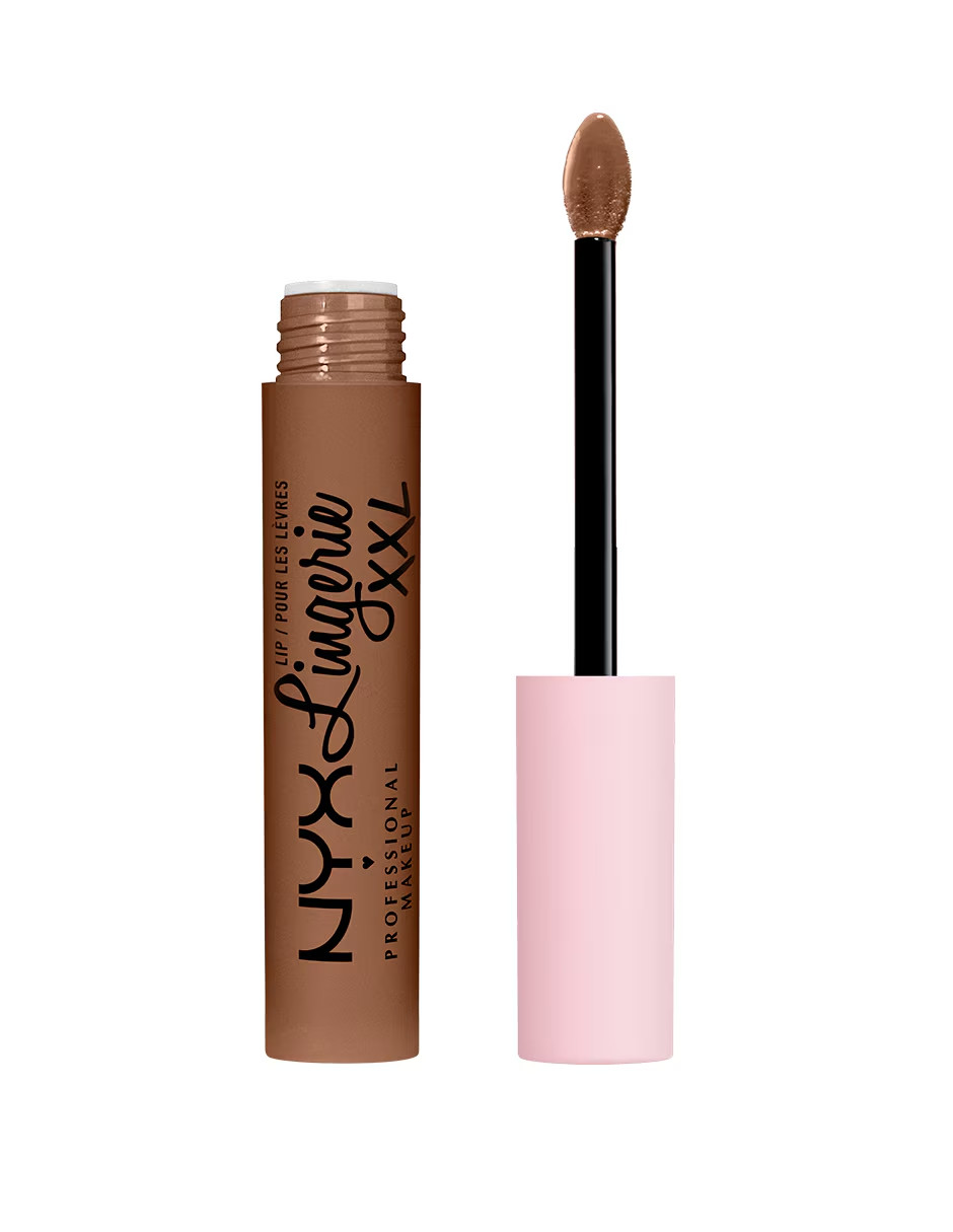 Foto 4 pulgar | Labial Líquido Nyx Lingerie Xxl Matte Color Hot Caramelo + Termo De Agua De Regalo Güish