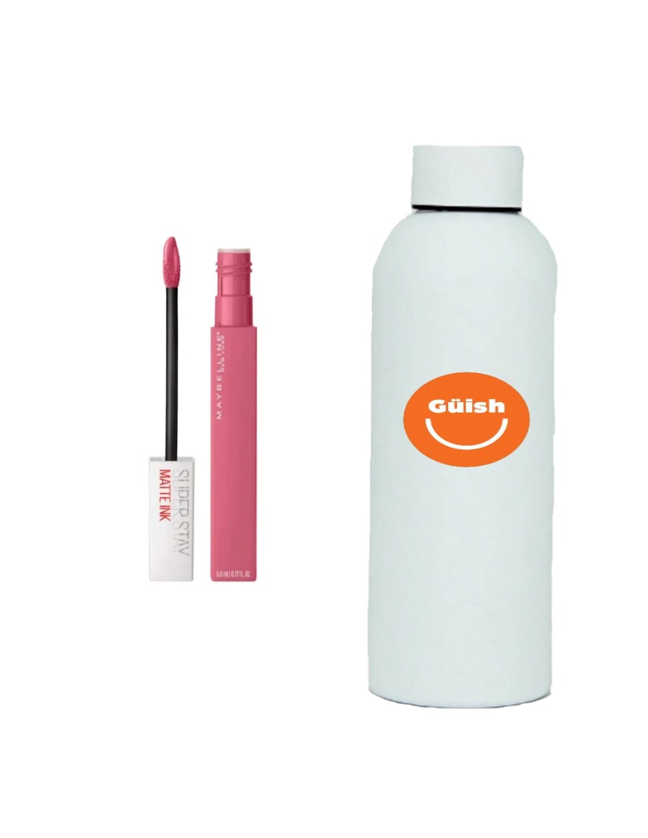 Foto 2 pulgar | Labial Líquido New York Super Stay Inspirer 5ml Maybelline+termo De Agua De Regalo Güish