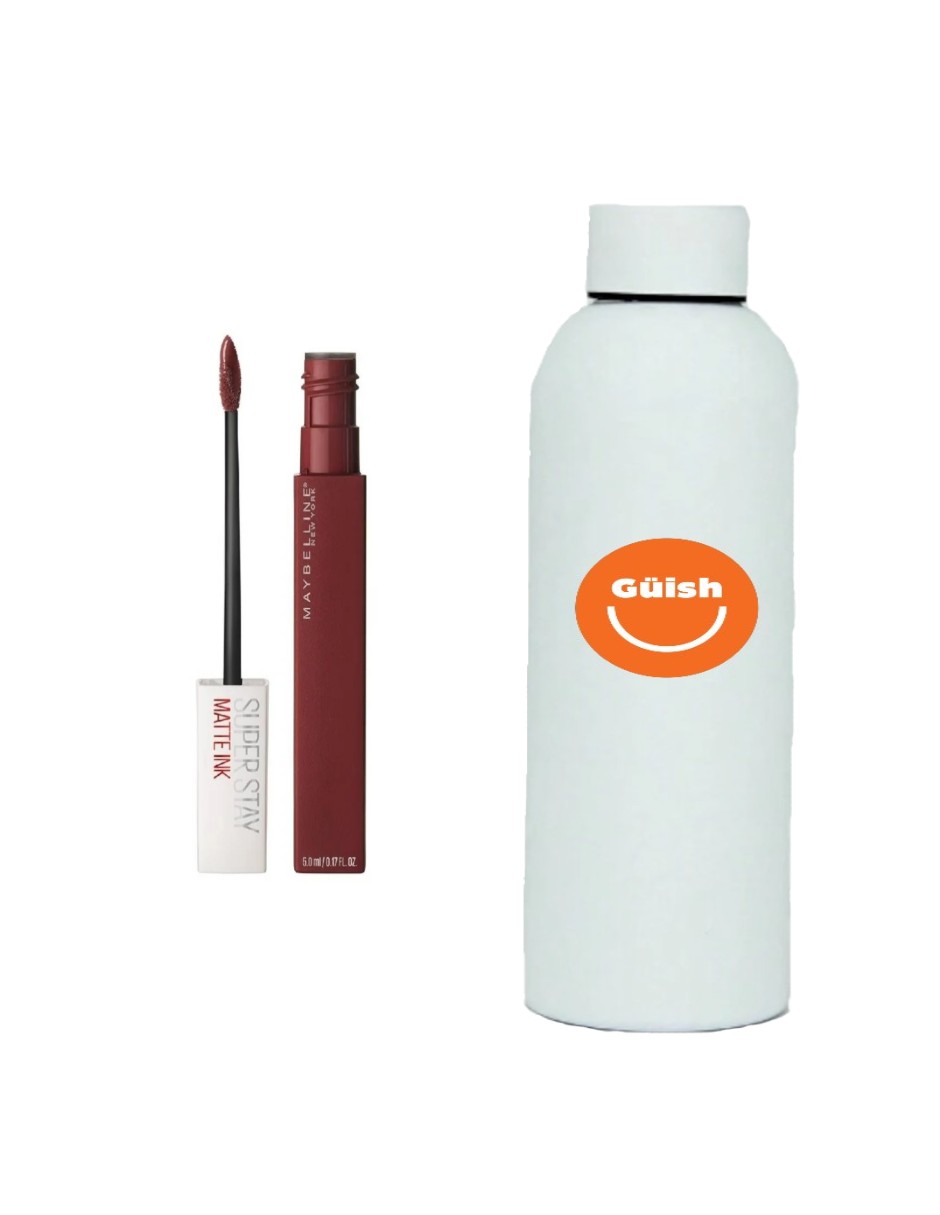 Foto 2 pulgar | Labial Líquido New York Super Stay Voyager 5ml Maybelline+ Termo De Agua De Regalo Güish