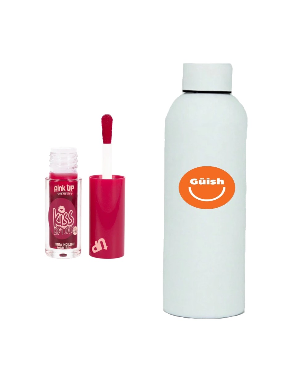 Foto 1 | Tinta Indeleble Para Labios Kiss Lip + Termo De Agua De Regalo Güish