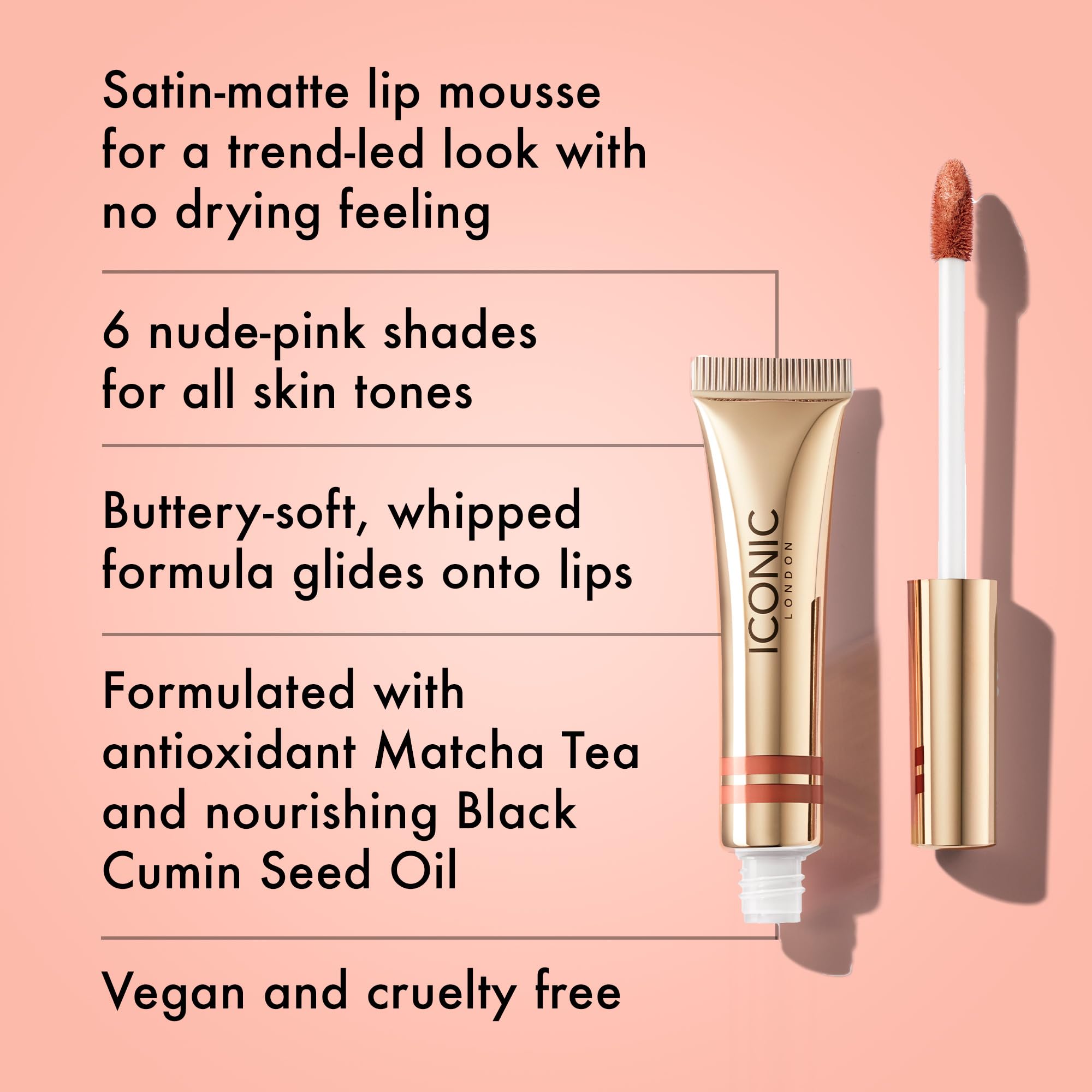 Foto 3 pulgar | Mousse Mate Para Labios Iconic London Cloud Kiss Vegano Sin Crueldad - Venta Internacional.