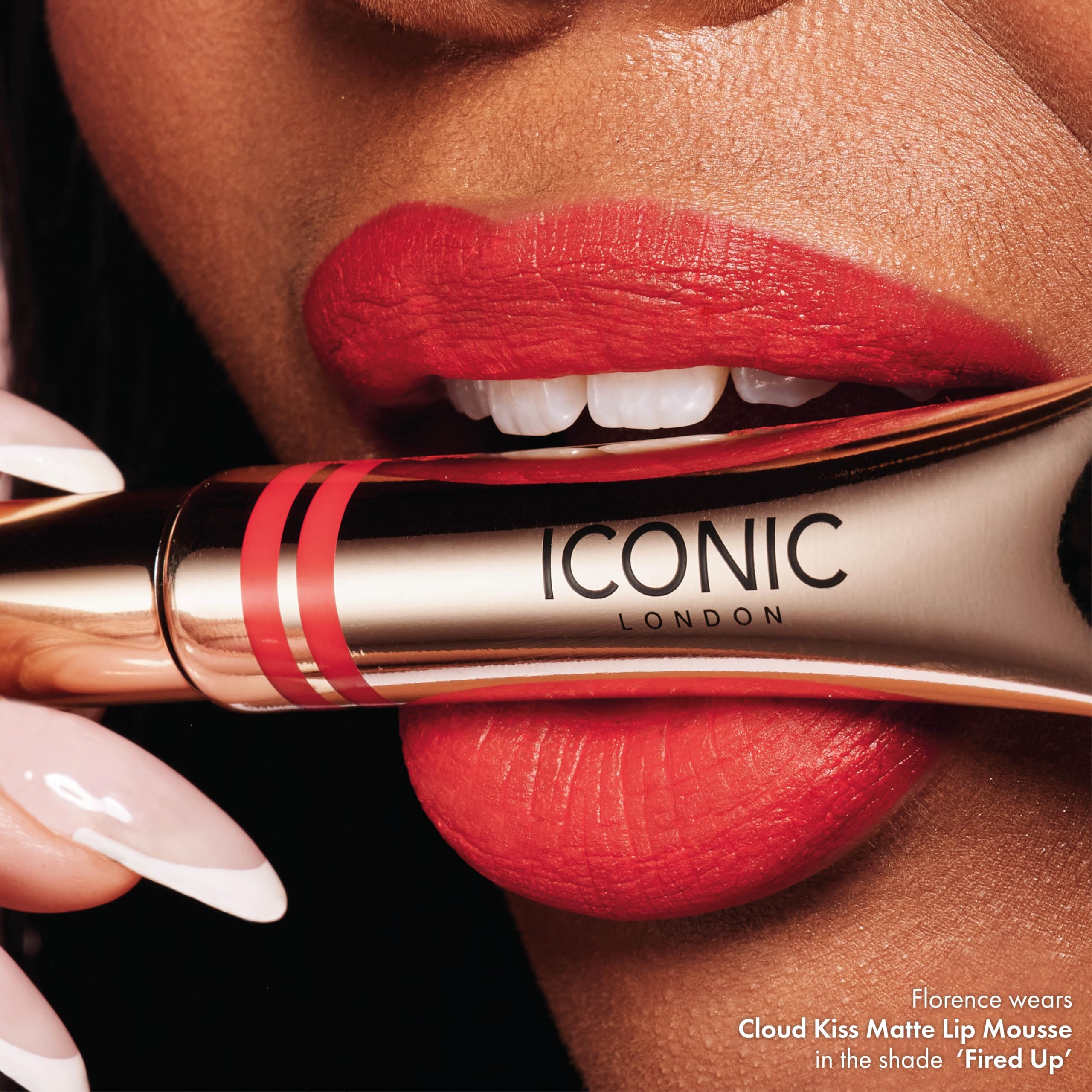 Foto 7 pulgar | Mousse Mate Para Labios Iconic London Cloud Kiss Fired Up - Venta Internacional.