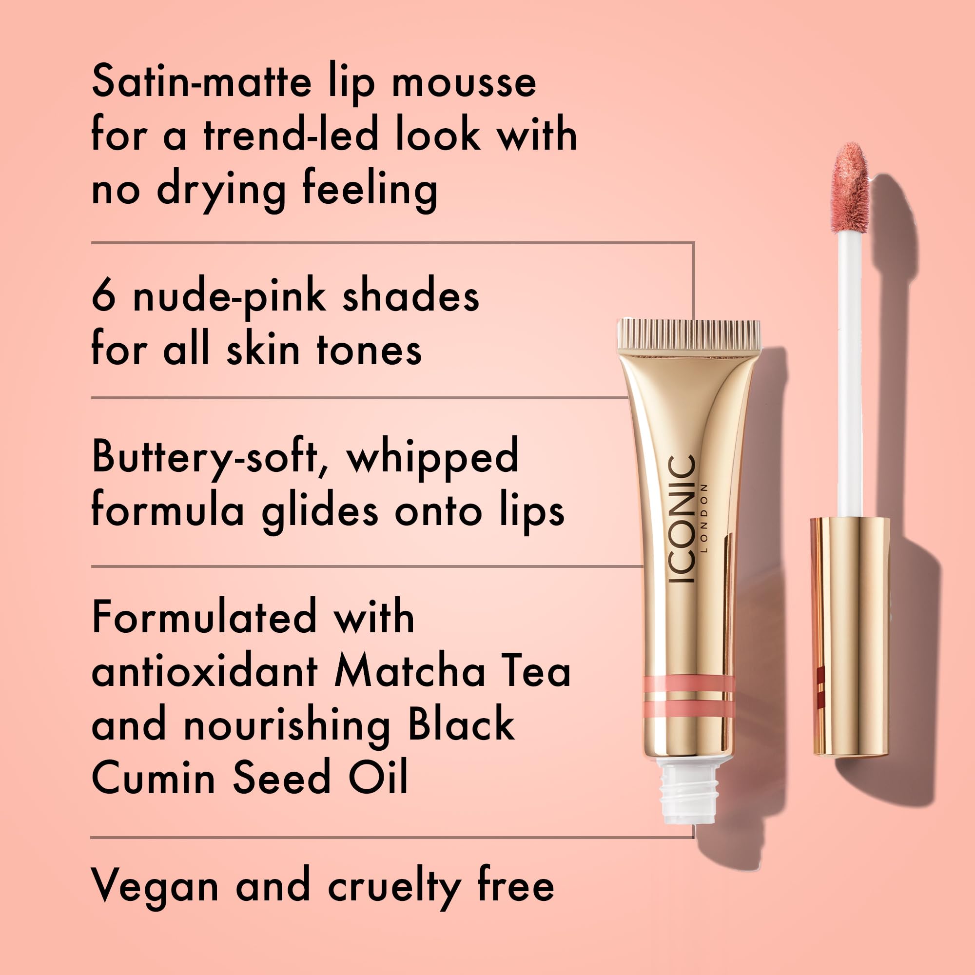 Foto 3 pulgar | Mousse Para Labios Iconic London Cloud Kiss Matte Lip Libre De Crueldad Animal - Venta Internacional.