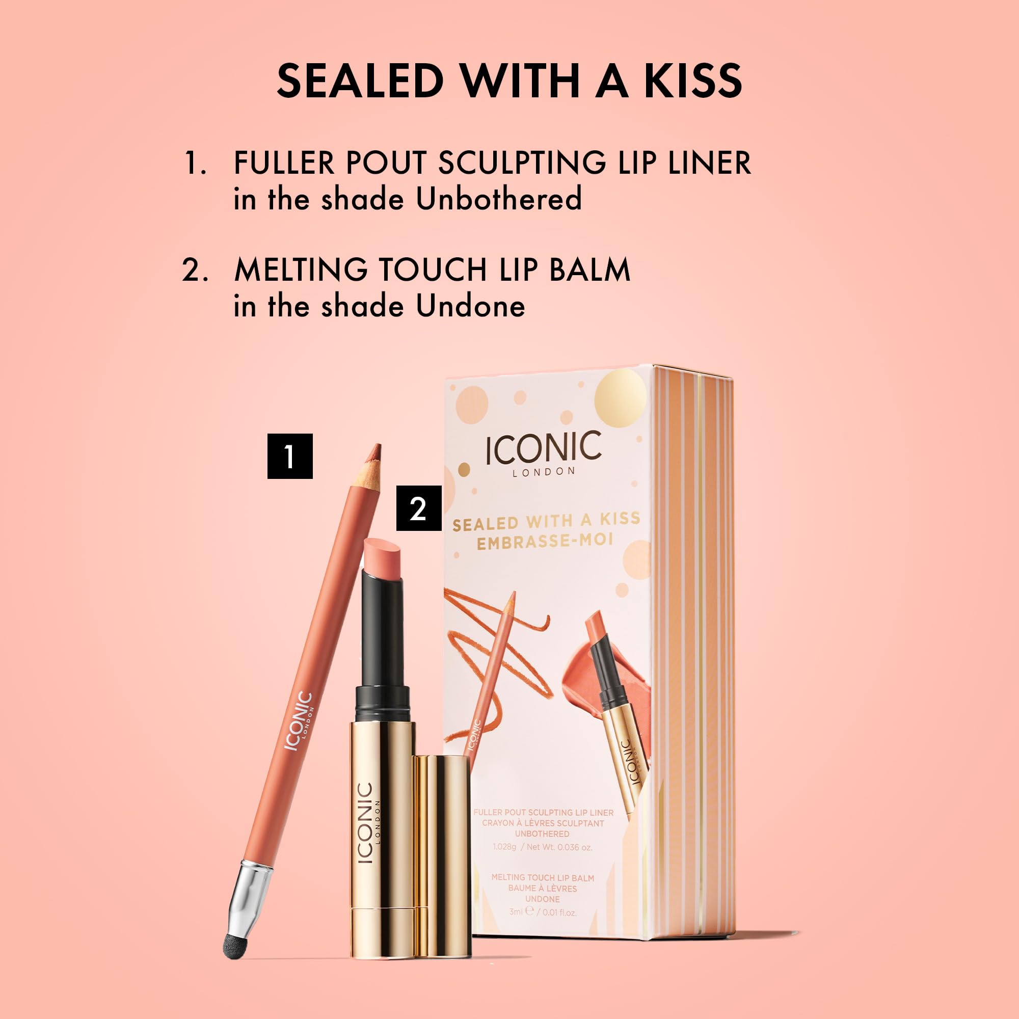 Foto 4 pulgar | Set De Regalo Iconic London Sellado Con Un Beso Con Bálsamo Labial - Venta Internacional.