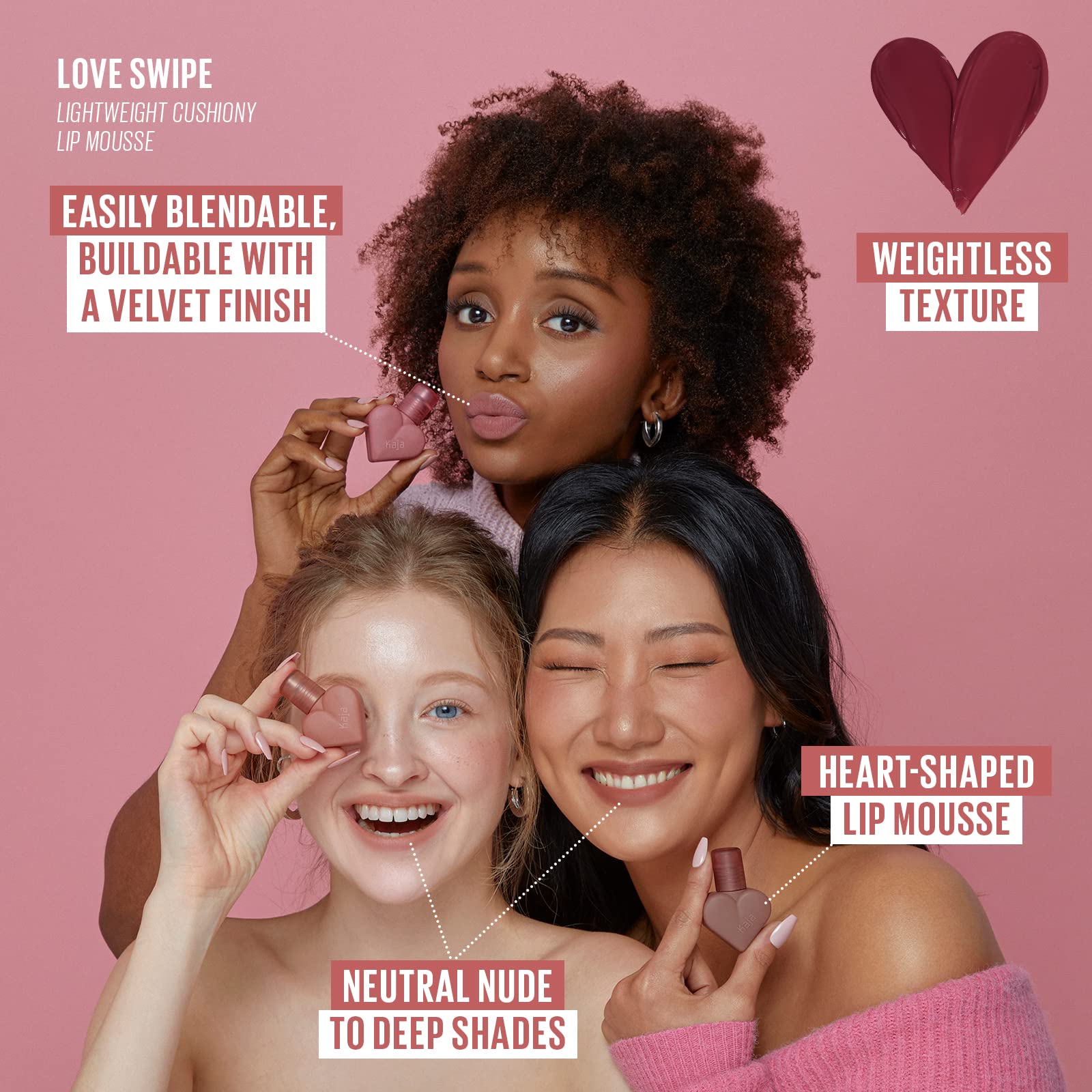 Foto 3 pulgar | Mousse Para Labios Kaja Love Swipe Con Aceite De Frambuesa Y Vitamina E 6,5 G - Venta Internacional.