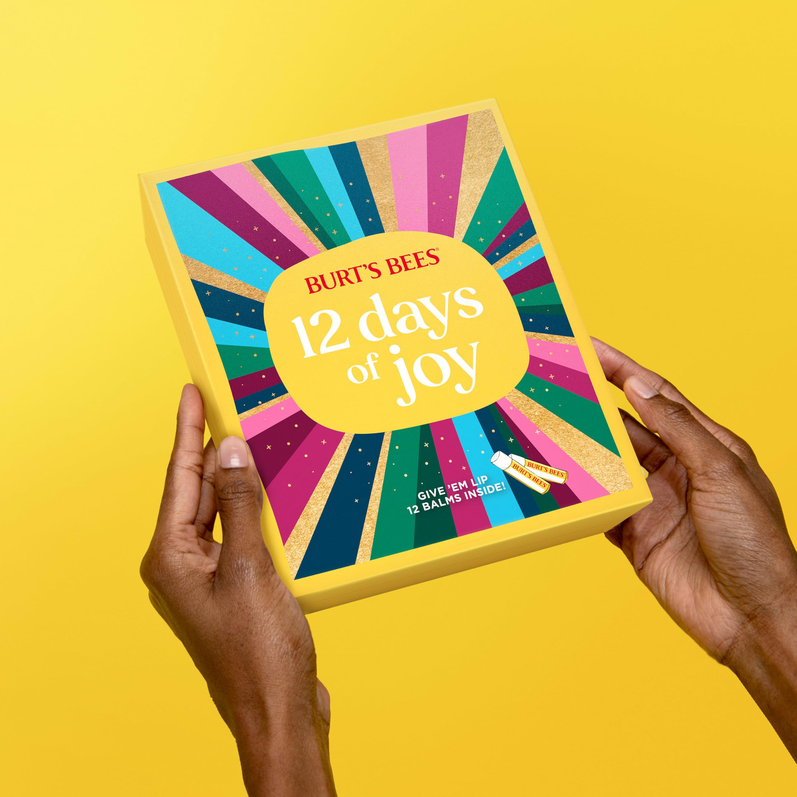 Foto 2 | Set De Regalo Con Calendario De Adviento Para Bálsamo Labial Burt's Bees, 12 Días (12) - Venta Internacional.