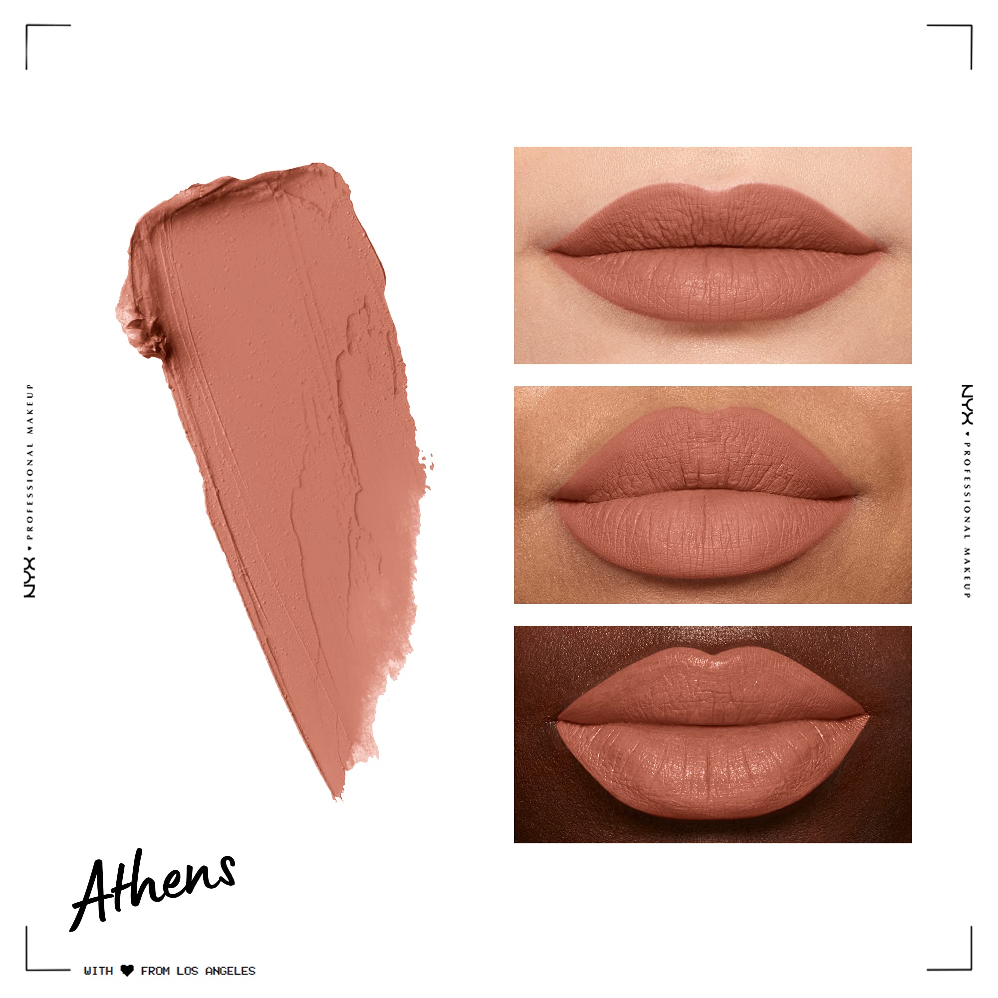 Foto 4 pulgar | Lipstick Nyx Professional Makeup Crema De Labios Mate Suave Athens - Venta Internacional.