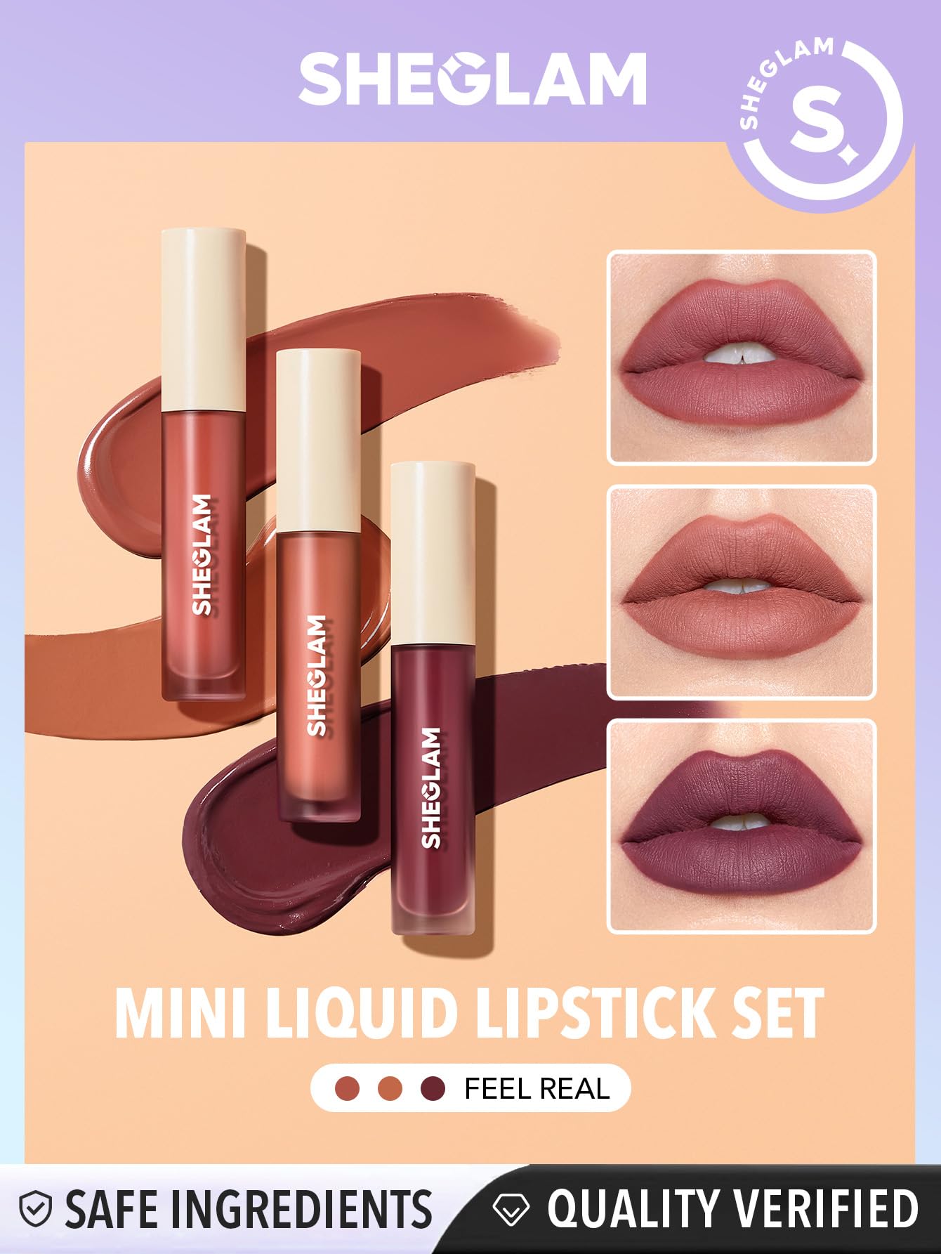 Foto 3 pulgar | Mini Set De Pintalabios Líquidos Sheglam Matte Allure Con Aceite De Girasol - Venta Internacional.