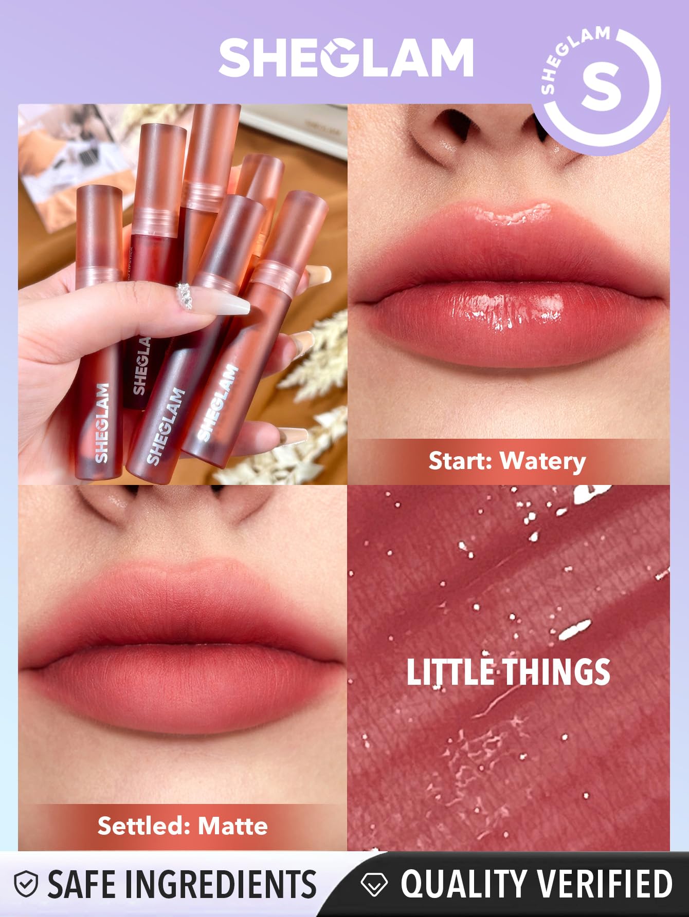 Foto 3 pulgar | Lápiz Labial Líquido Impermeable Sheglam Soft Haze Lip Blur - Venta Internacional.