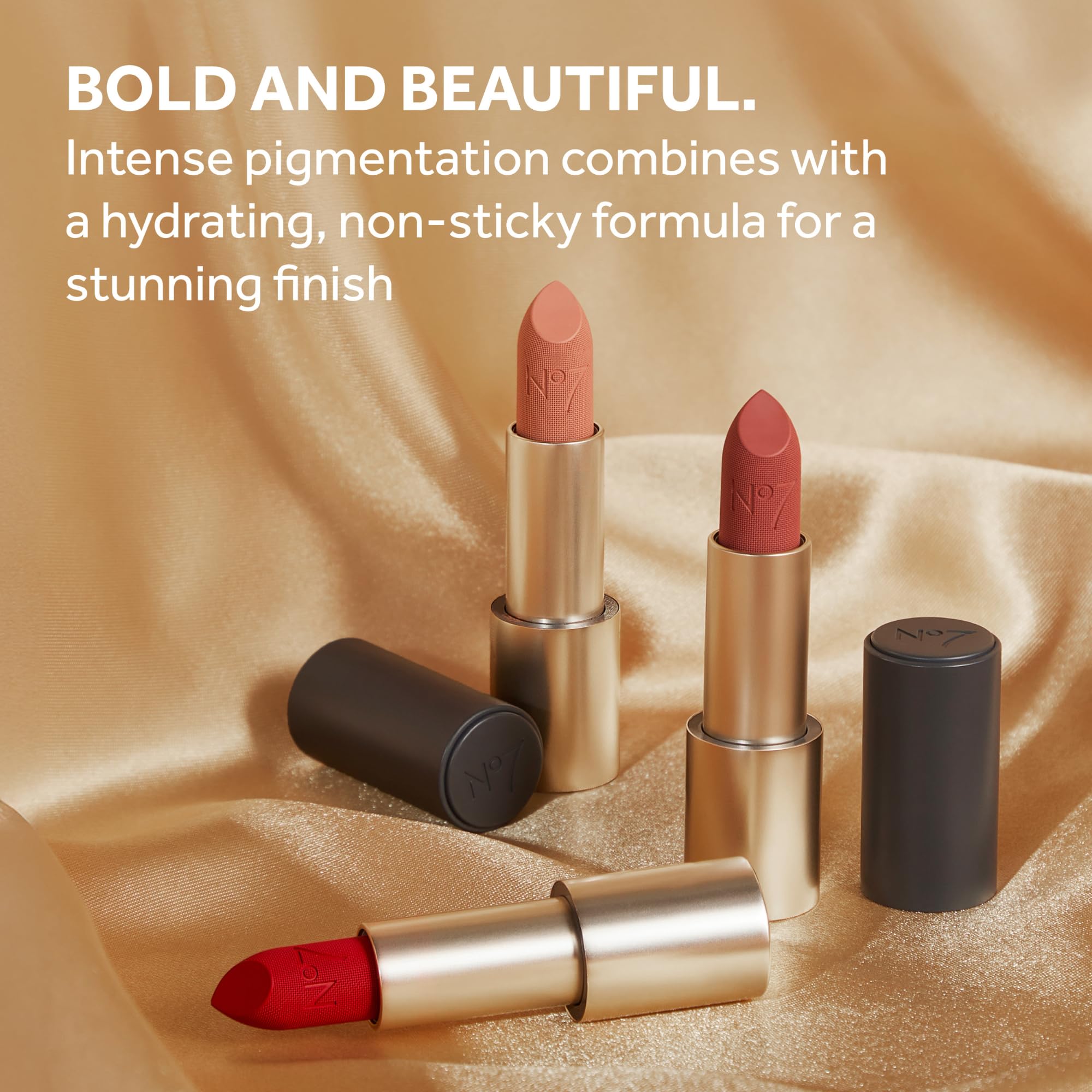Foto 3 | Lápiz Labial No7 Pro Artist Muse Matte Nourishing Modern Nude - Venta Internacional.