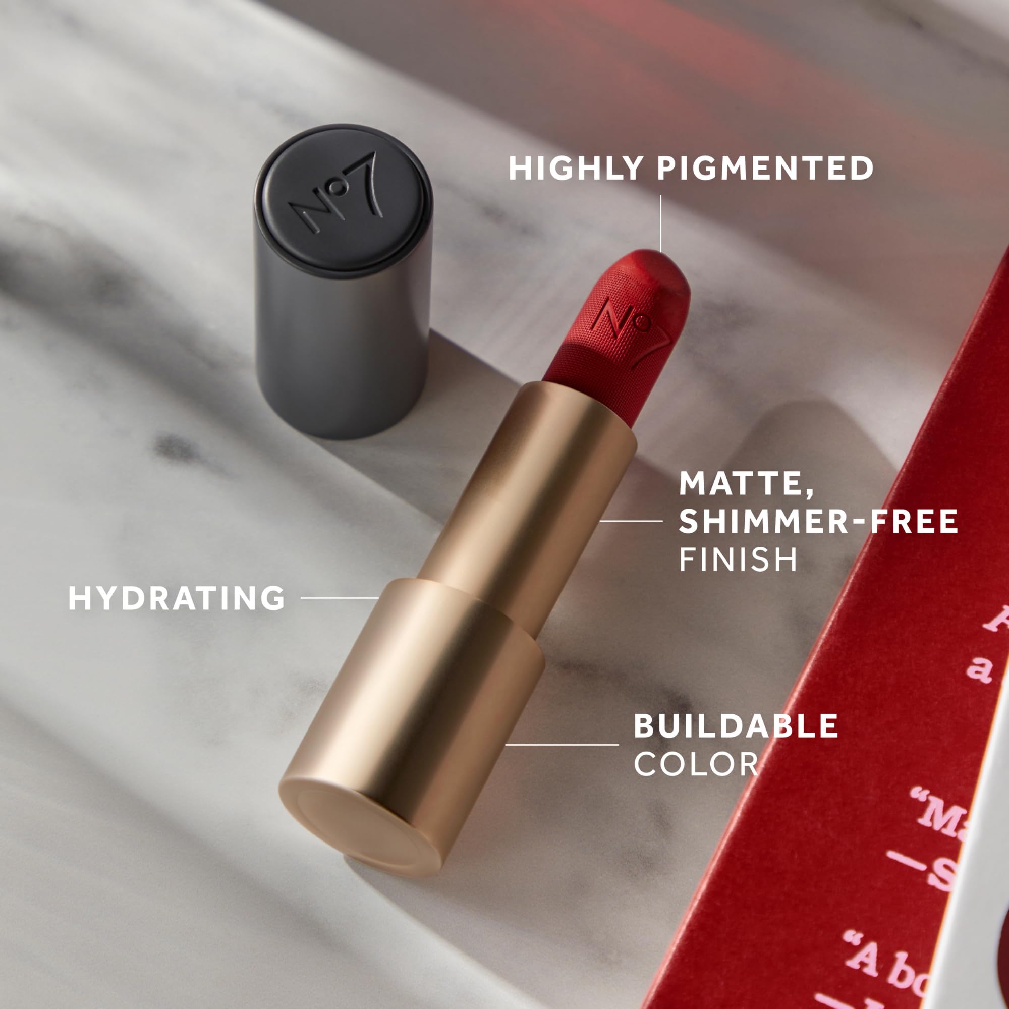 Foto 6 pulgar | Lápiz Labial No7 Pro Artist Muse Matte Nourishing Modern Nude - Venta Internacional.