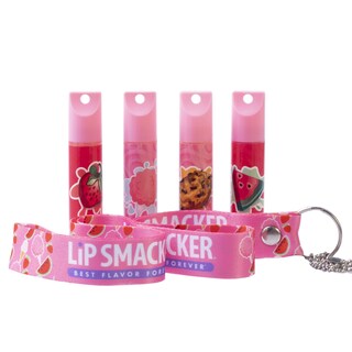 Foto 2 | Set De Bálsamo Labial Lip Smacker Flavored Con Cordón Rosa Para Niños X4 - Venta Internacional.