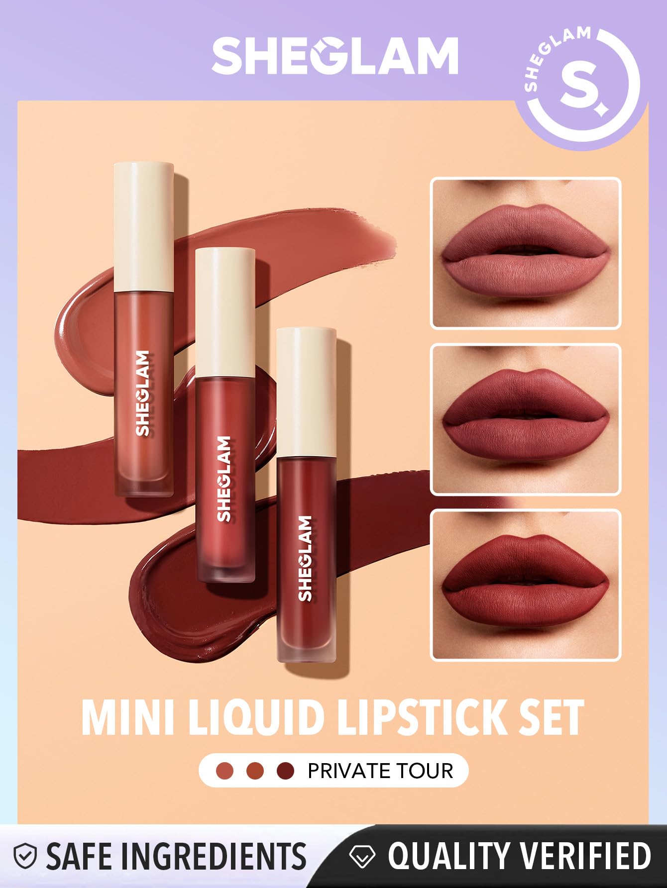 Foto 3 pulgar | Mini Set De Pintalabios Líquidos Sheglam Matte Allure Con Aceite De Girasol - Venta Internacional.